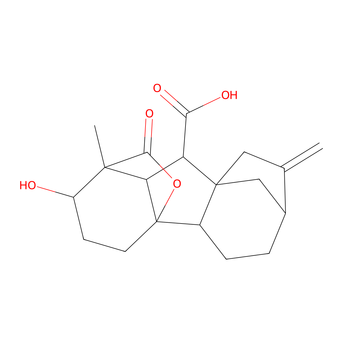 Gibberellin A4 molecular structure, CAS 468-44-0