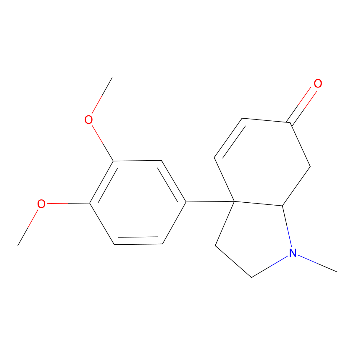 Mesembrenone molecular structure, CAS 468-54-2