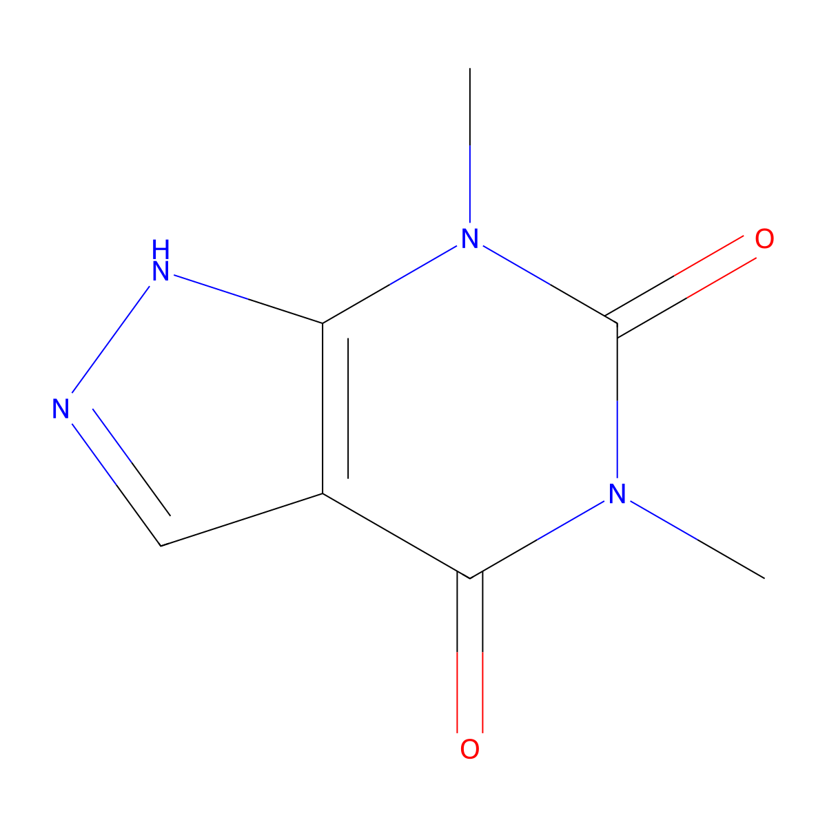 1H-pyrazolo[3,4-d]pyrimidine-4,6(5H,7H)-dione, 5,7-dimethyl- molecular structure, CAS 4680-51-7
