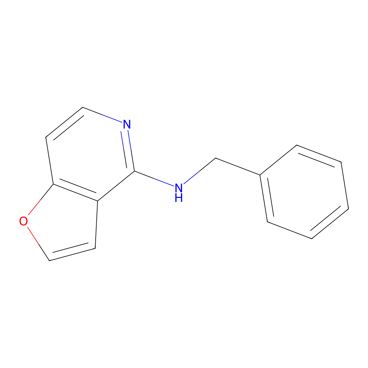 N-Benzylfuro[3,2-c]pyridin-4-amine molecular structure, CAS 46802-94-2