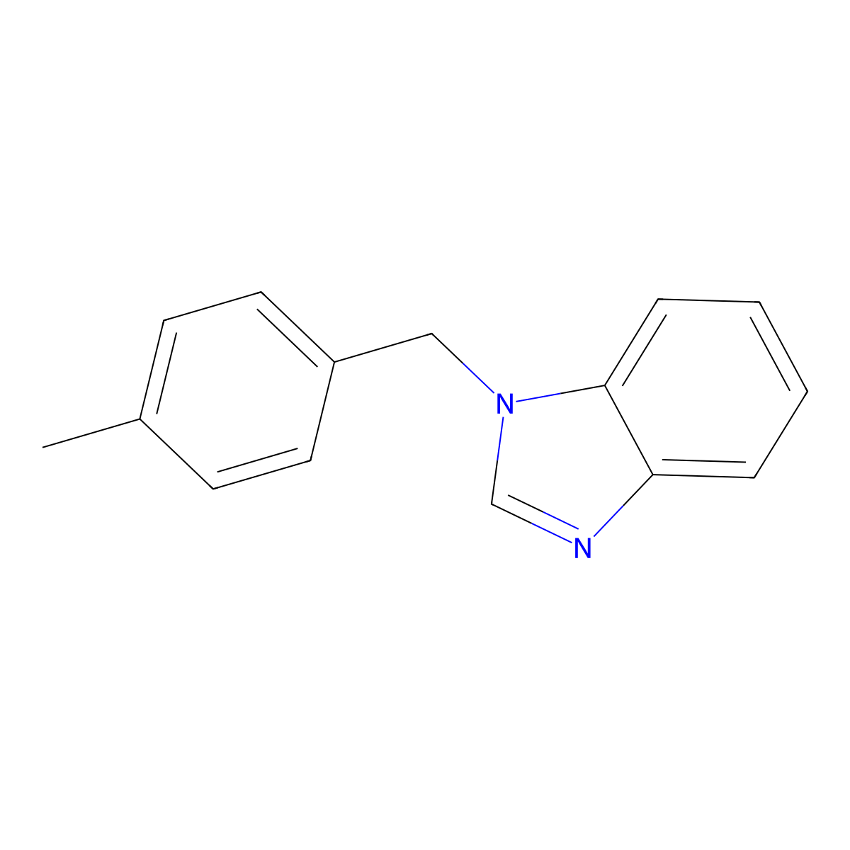 1-[(4-Methylphenyl)methyl]benzimidazole molecular structure, CAS 46804-13-1