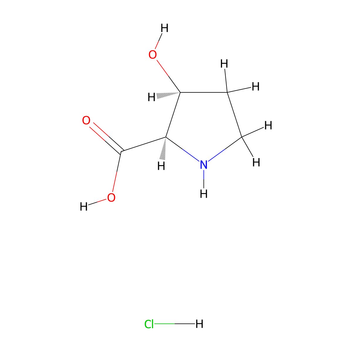 (2r,3s)-3-Hydroxypyrrolidine-2-carboxylic acid hydrochloride molecular structure, CAS 468061-05-4