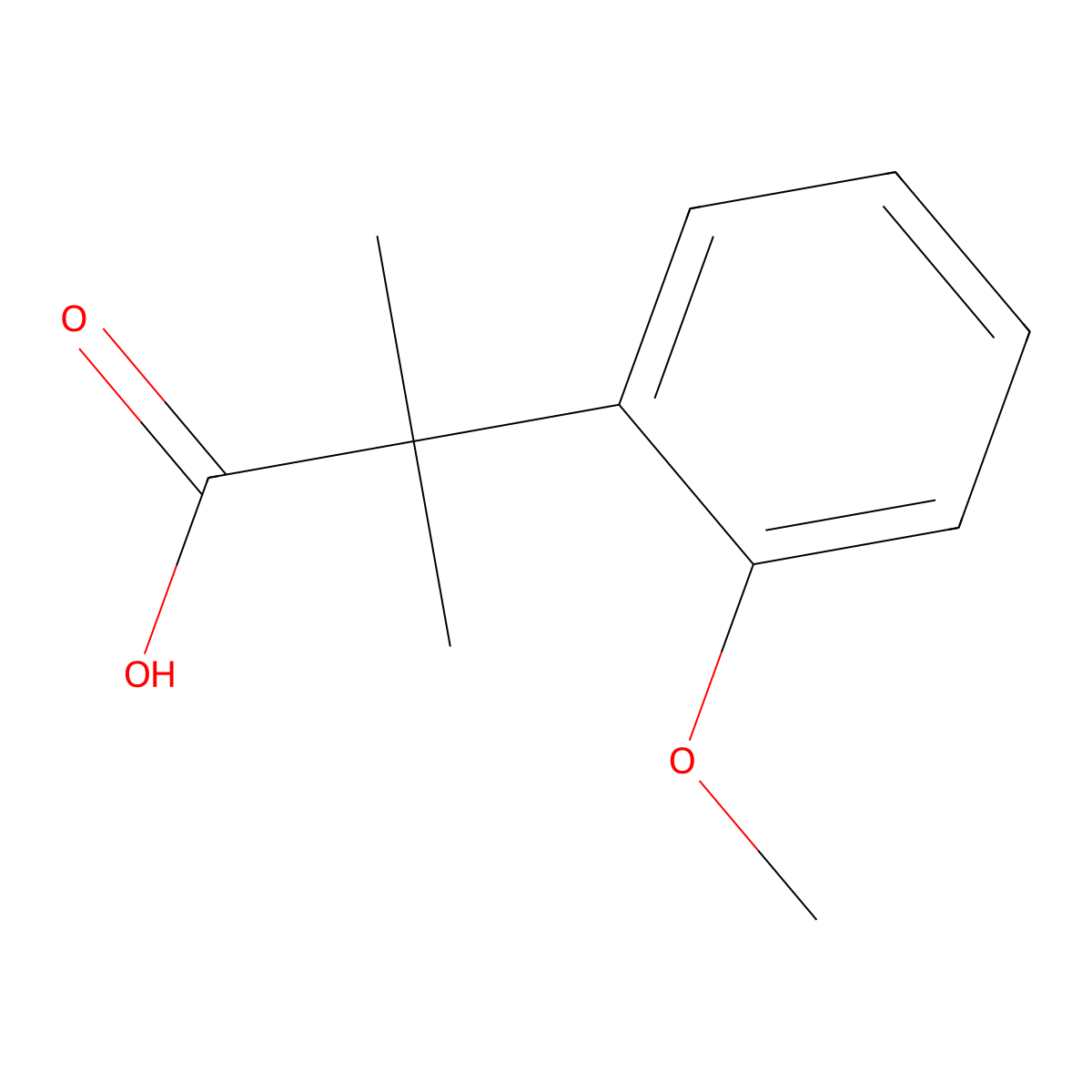 2-(2-Methoxyphenyl)-2-methylpropanoic acid molecular structure, CAS 468064-83-7