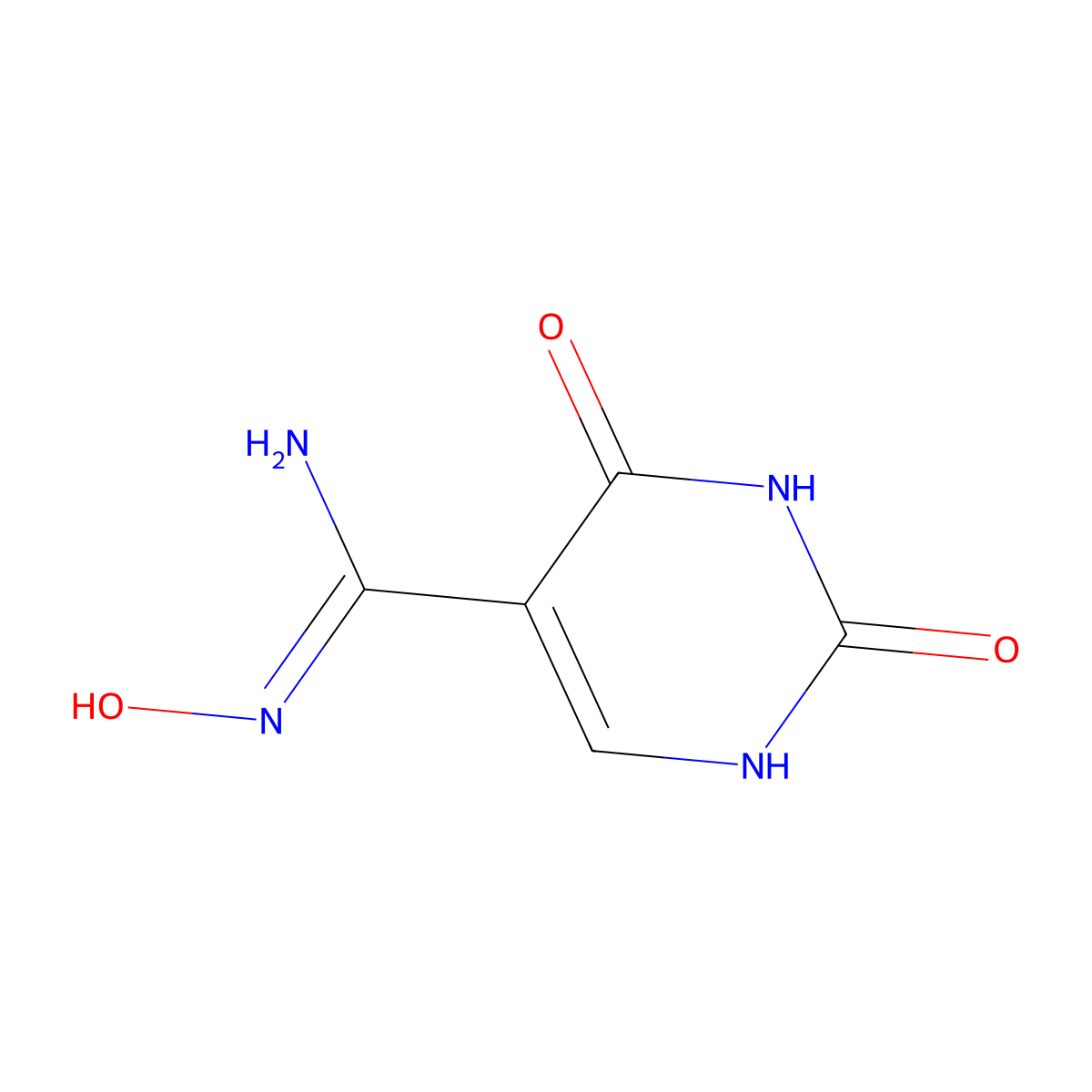(Z)-N'-hydroxy-2,4-dioxo-1,2,3,4-tetrahydropyrimidine-5-carboximidamide molecular structure, CAS 468067-75-6