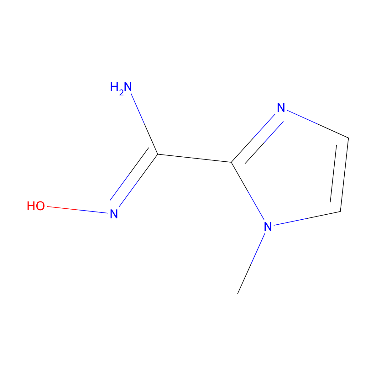 N'-Hydroxy-1-methyl-1H-imidazole-2-carboximidamide molecular structure, CAS 468067-81-4
