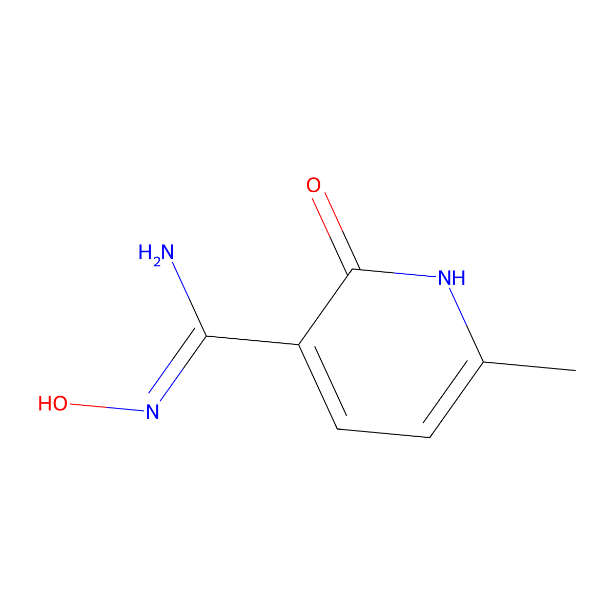 N-Hydroxy-6-methyl-2-oxo-1,2-dihydro-pyridine-3-carboxamidine molecular structure, CAS 468067-84-7