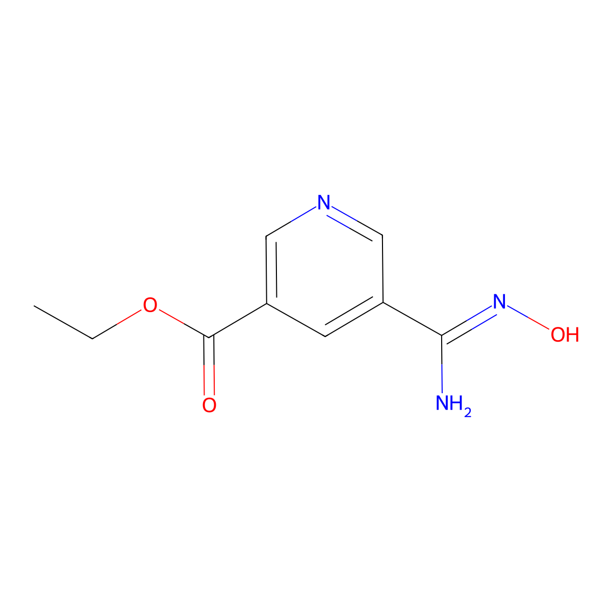ethyl 5-[(Z)-amino(hydroxyimino)methyl]nicotinate molecular structure, CAS 468068-01-1