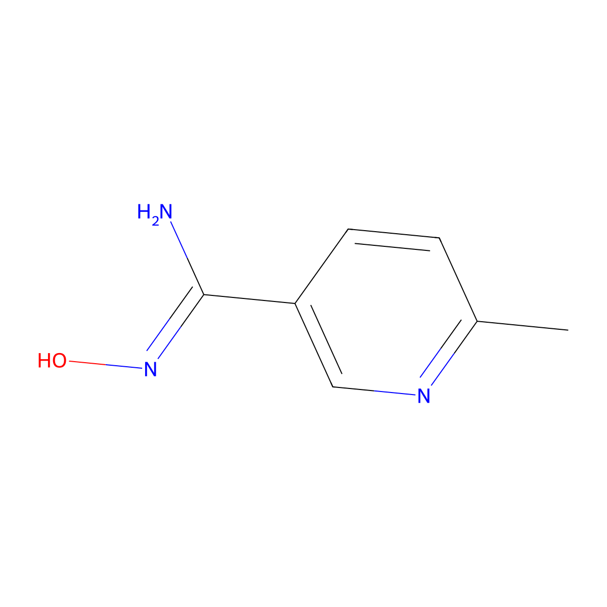 N-hydroxy-6-methyl-3-Pyridinecarboximidamide molecular structure, CAS 468068-25-9