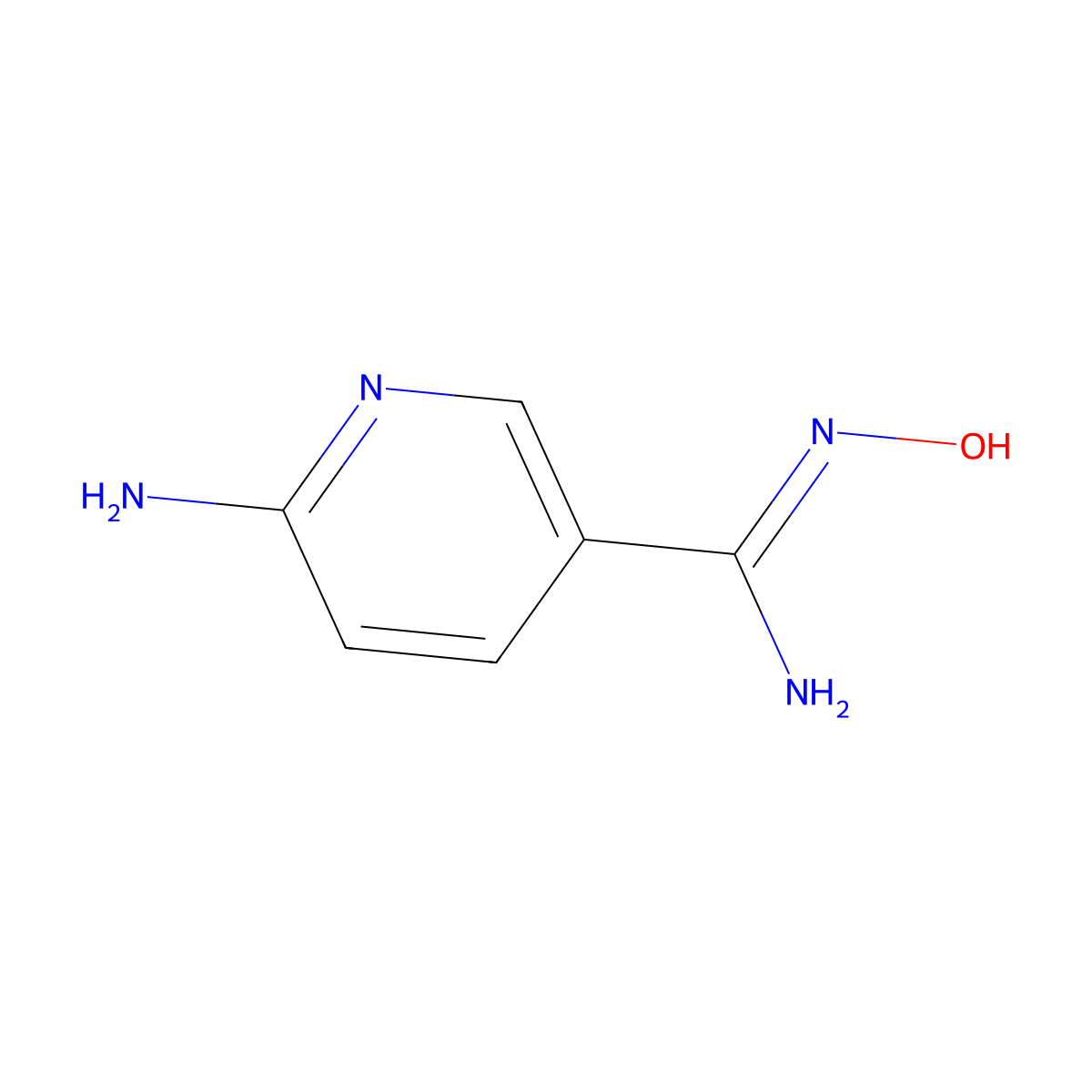 6-Amino-N-hydroxy-3-pyridinecarboximidamide molecular structure, CAS 468068-28-2