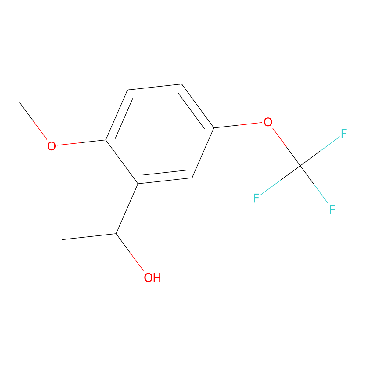 1-[2-Methoxy-5-(trifluoromethoxy)phenyl]ethan-1-ol molecular structure, CAS 468074-91-1