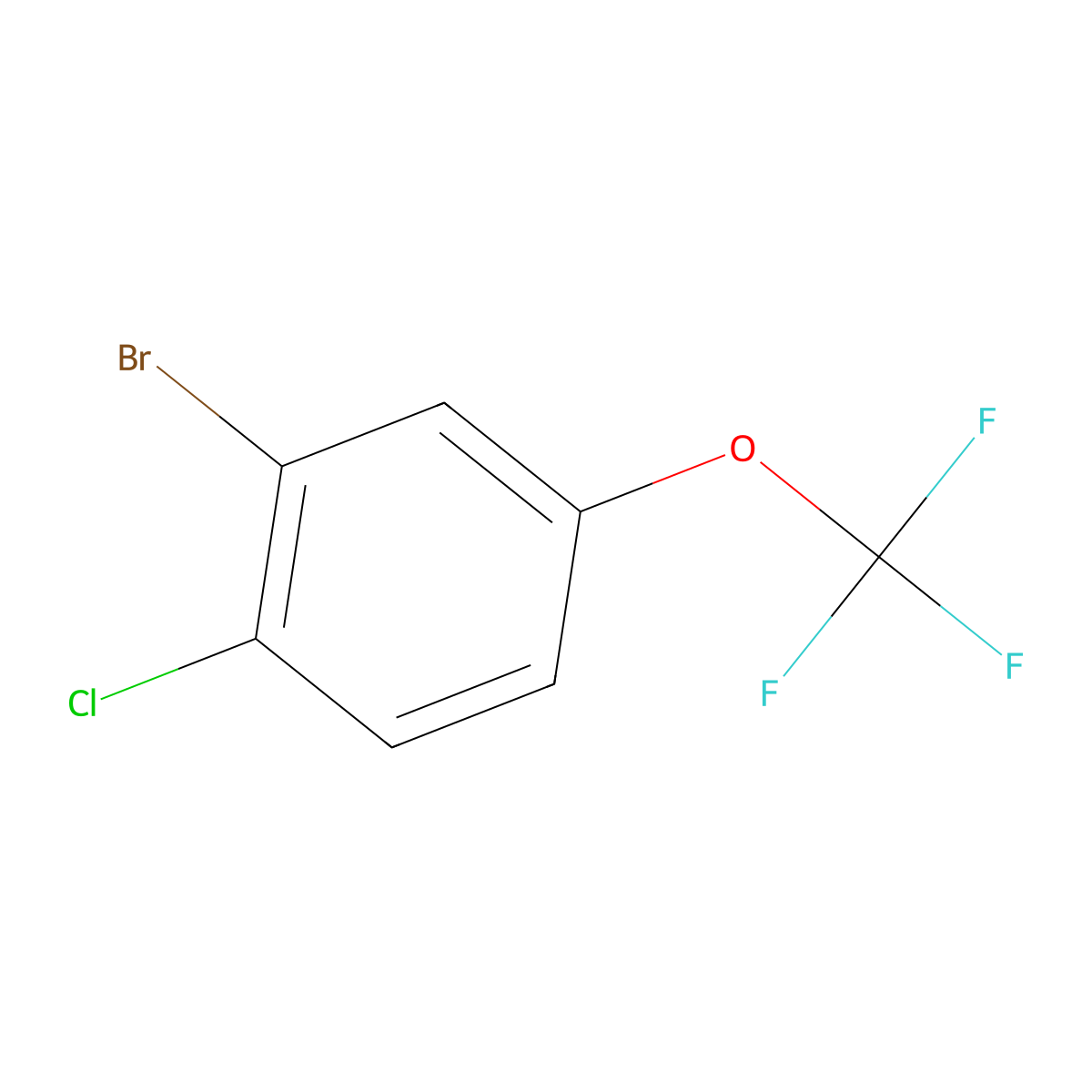 2-Bromo-1-chloro-4-(trifluoromethoxy)benzene molecular structure, CAS 468075-00-5