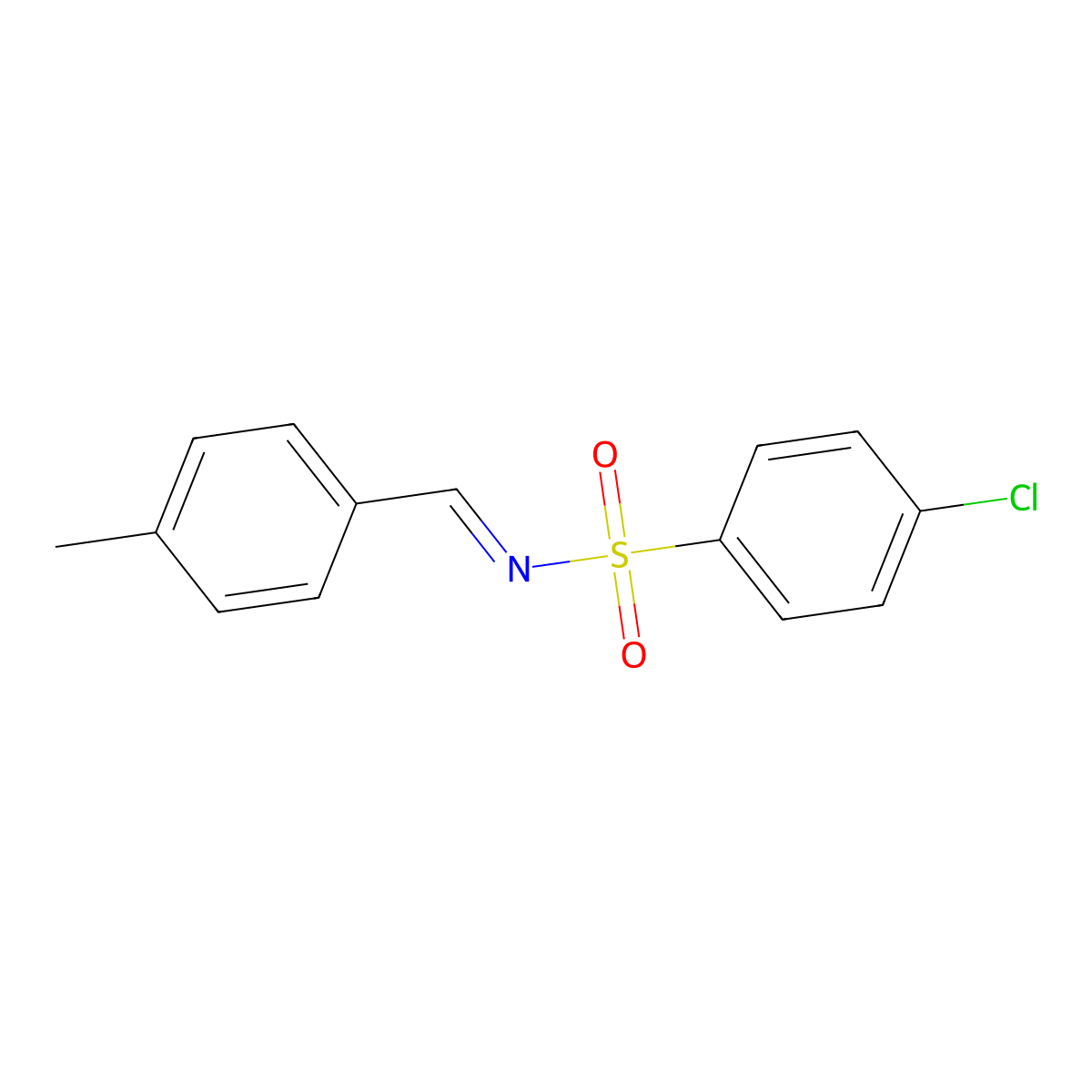 4-chloro-N-[(4-methylphenyl)methylidene]benzenesulfonamide molecular structure, CAS 468080-03-7