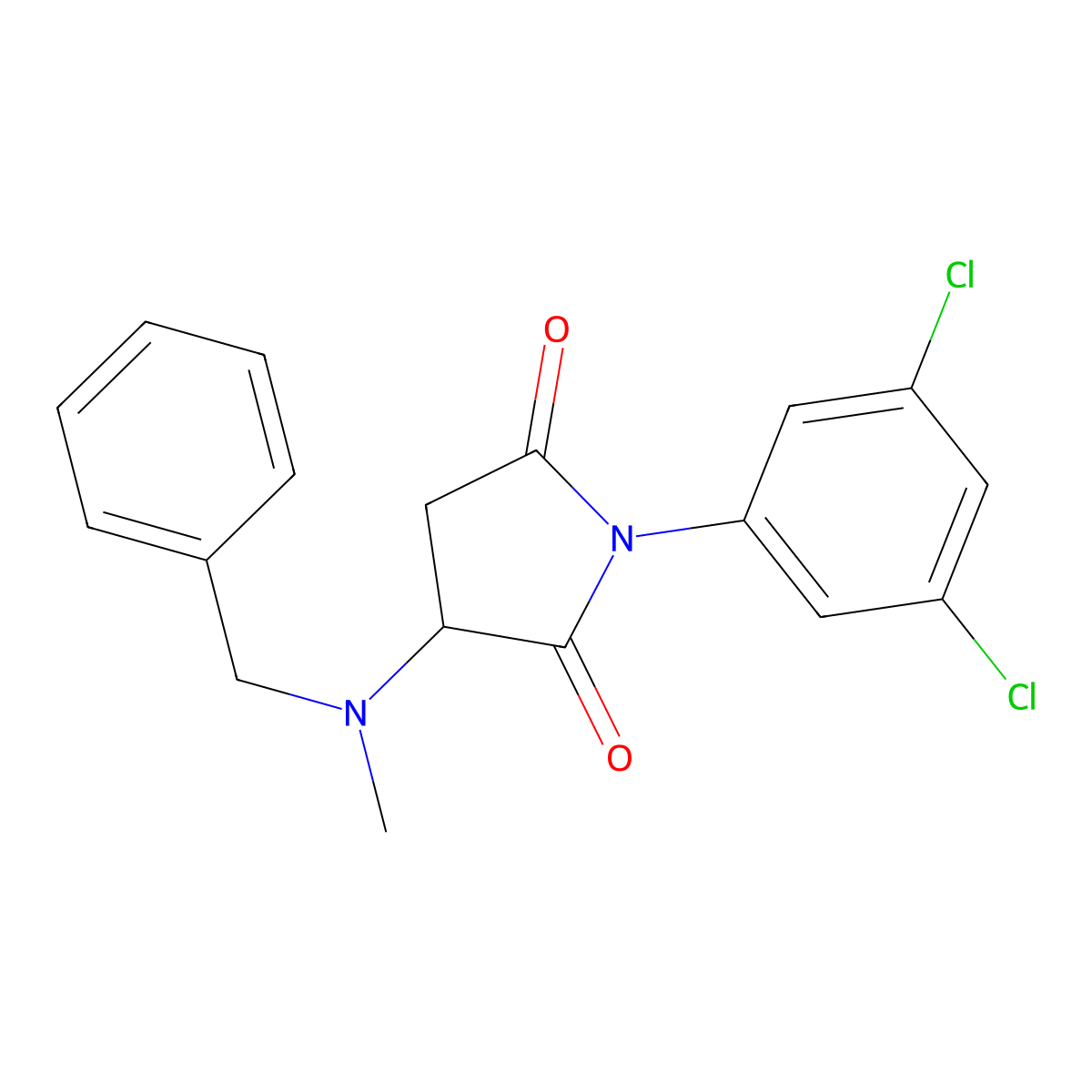 3-[Benzyl(methyl)amino]-1-(3,5-dichlorophenyl)pyrrolidine-2,5-dione molecular structure, CAS 468092-93-5