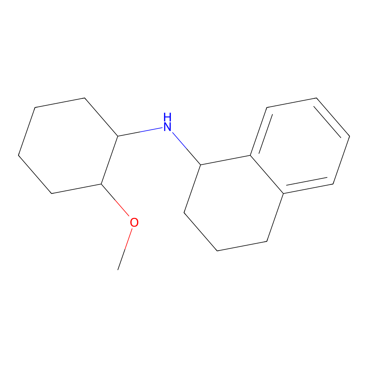 N-(2-methoxycyclohexyl)-1,2,3,4-tetrahydronaphthalen-1-amine molecular structure, CAS 468093-66-5