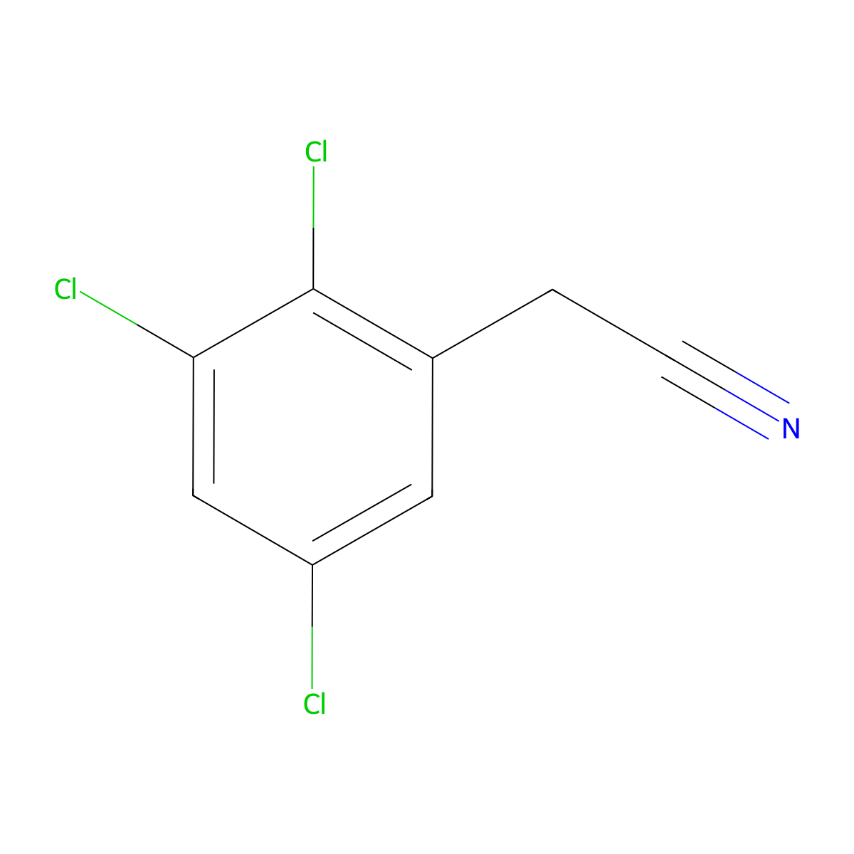 2-(2,3,5-Trichlorophenyl)acetonitrile molecular structure, CAS 4681-16-7