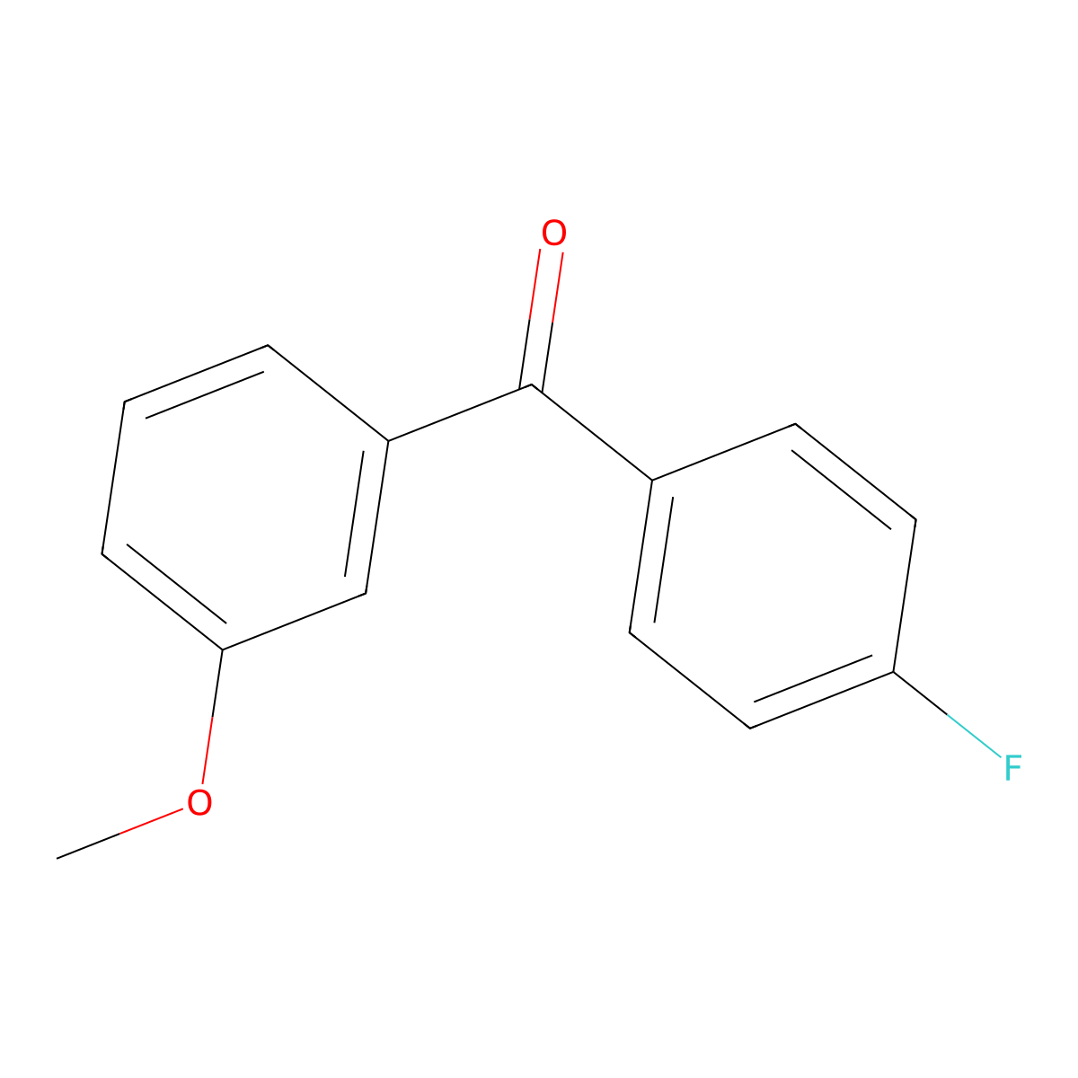 4-Fluoro-3'-methoxybenzophenone molecular structure, CAS 46810-62-2