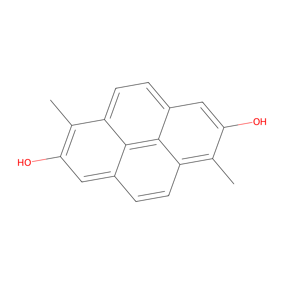 2,7-Dihydroxy-1,6-dimethylpyrene molecular structure, CAS 468103-76-6