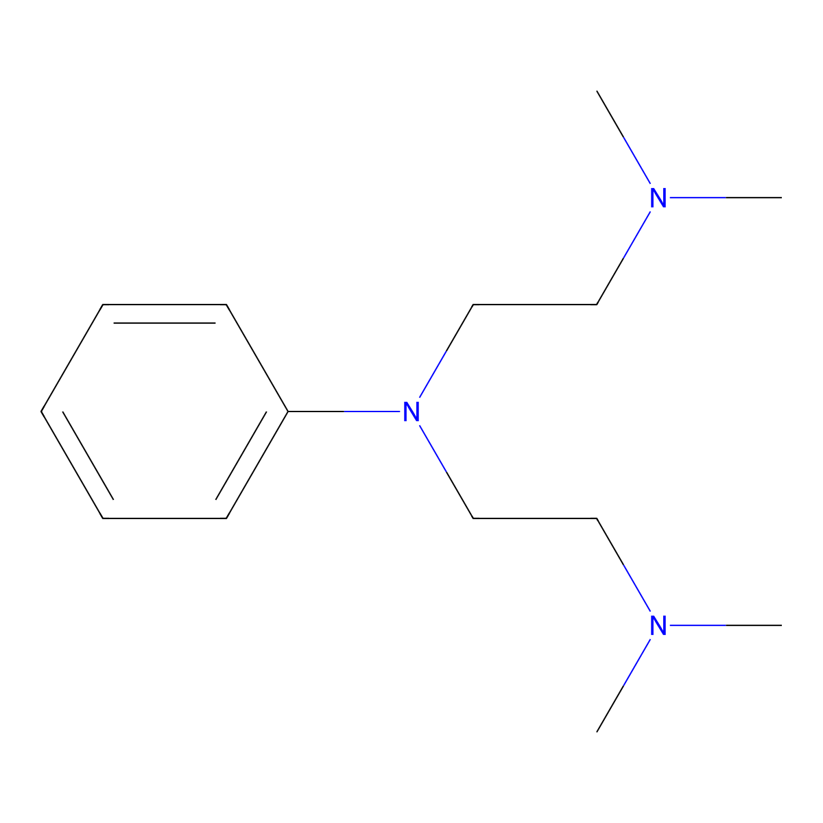 1,2-Ethanediamine, N1-[2-(dimethylamino)ethyl]-N2,N2-dimethyl-N1-phenyl- molecular structure, CAS 46814-61-3