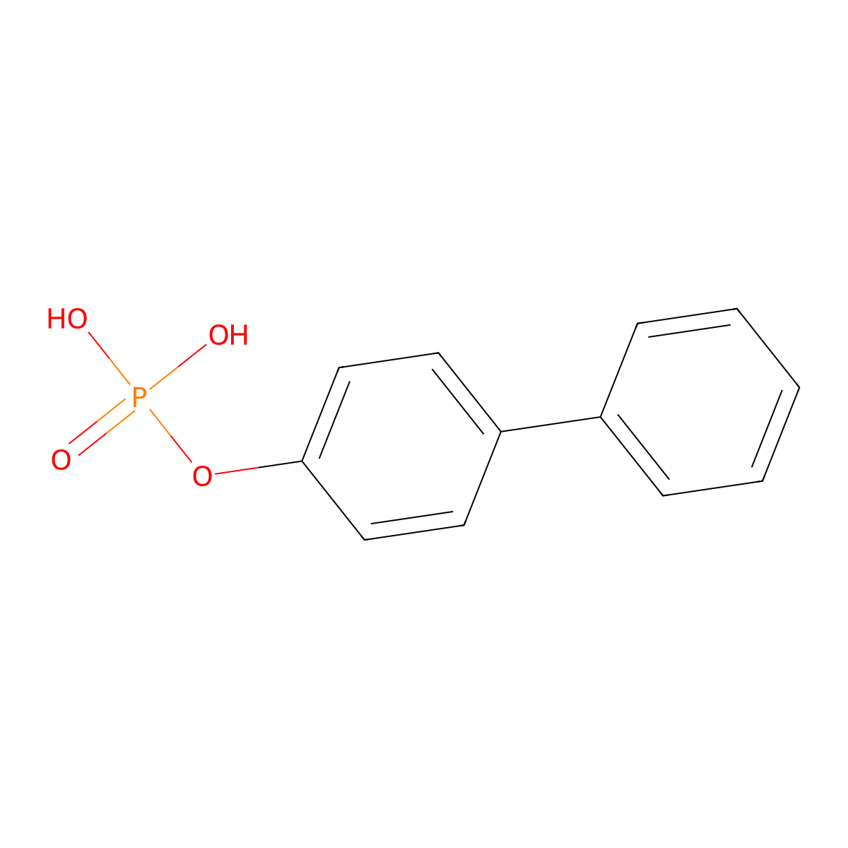 (4-Phenylphenoxy)phosphonic acid molecular structure, CAS 46817-52-1