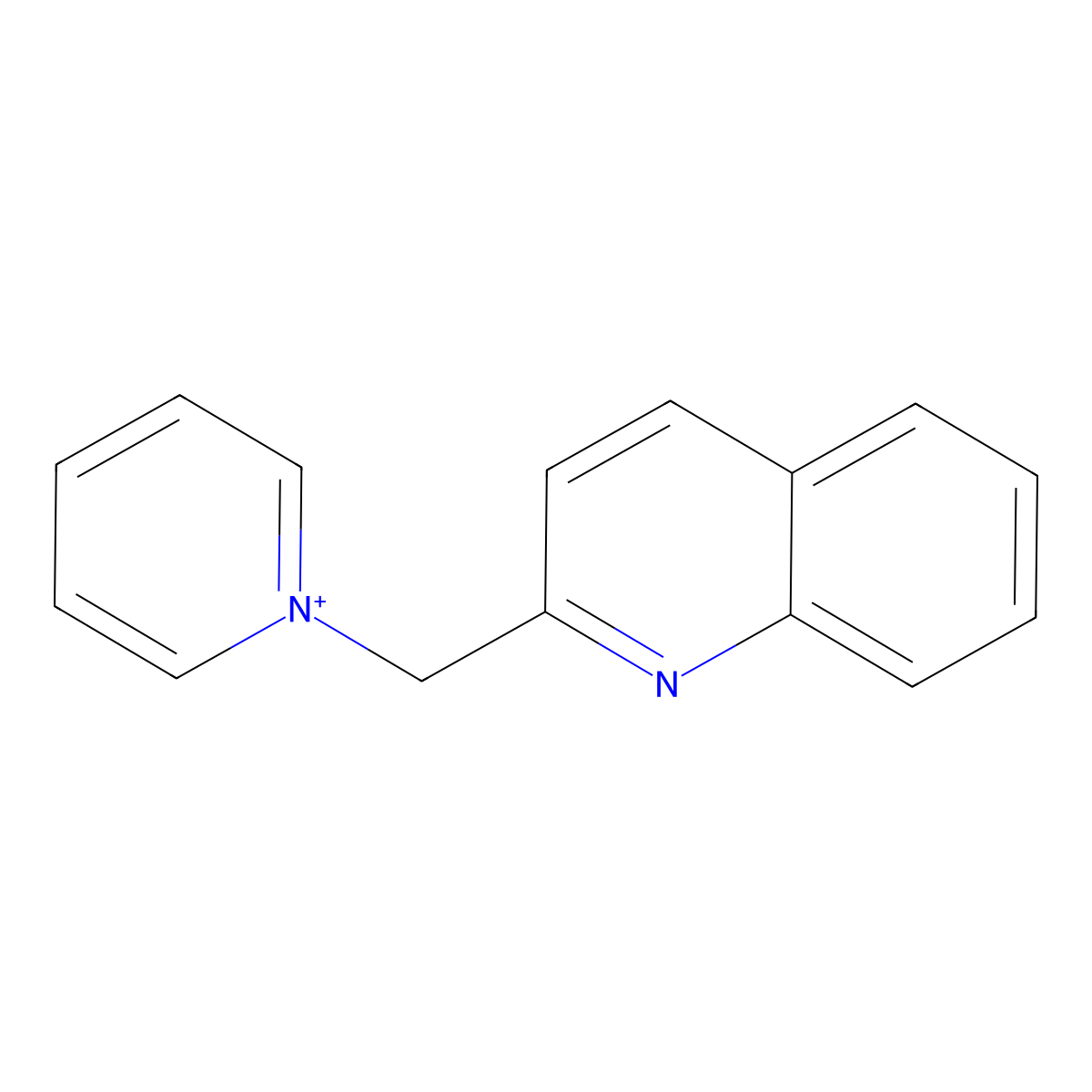 2-(Pyridin-1-ium-1-ylmethyl)quinoline molecular structure, CAS 46818-85-3