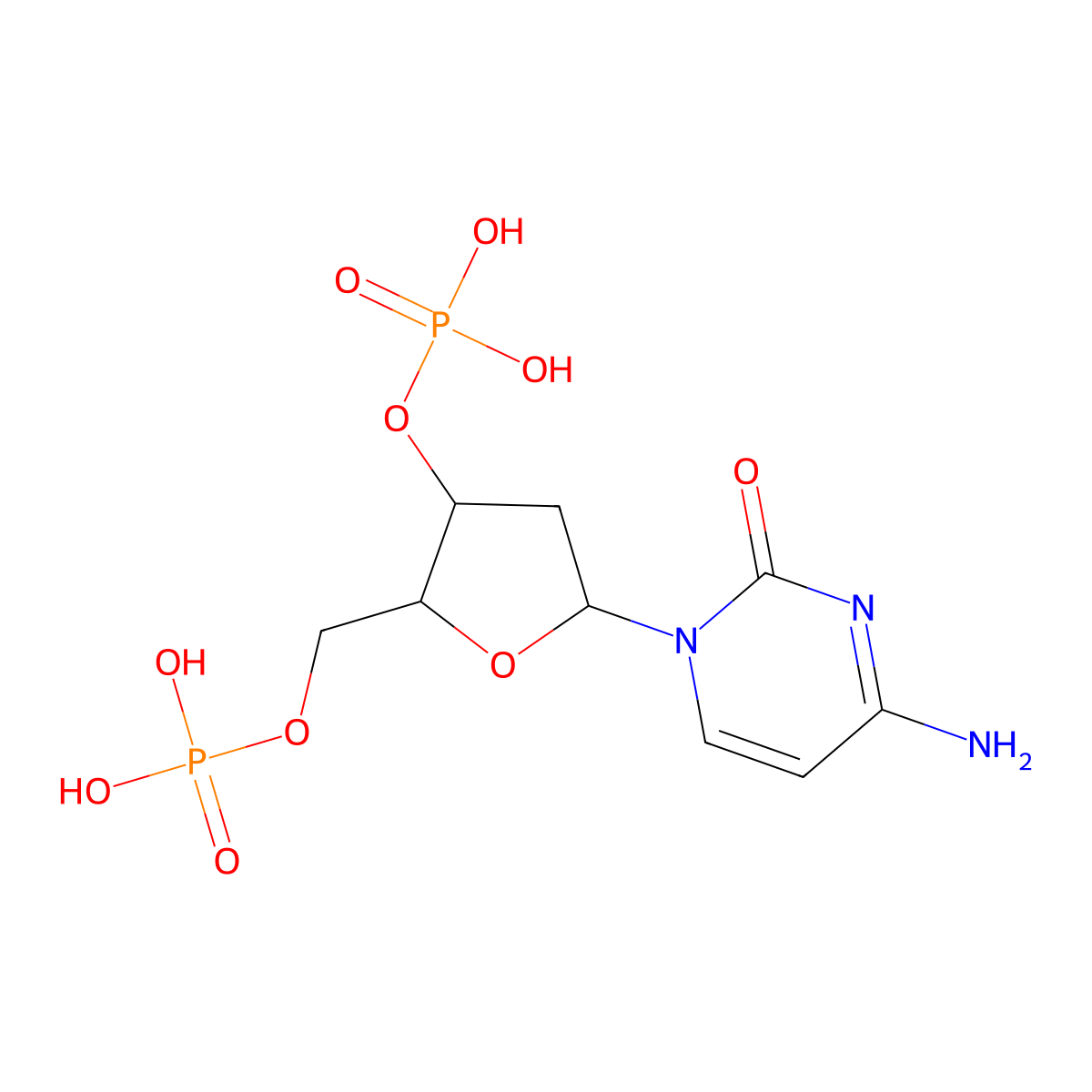 2'-Deoxycytidine 3',5'-diphosphate molecular structure, CAS 4682-43-3