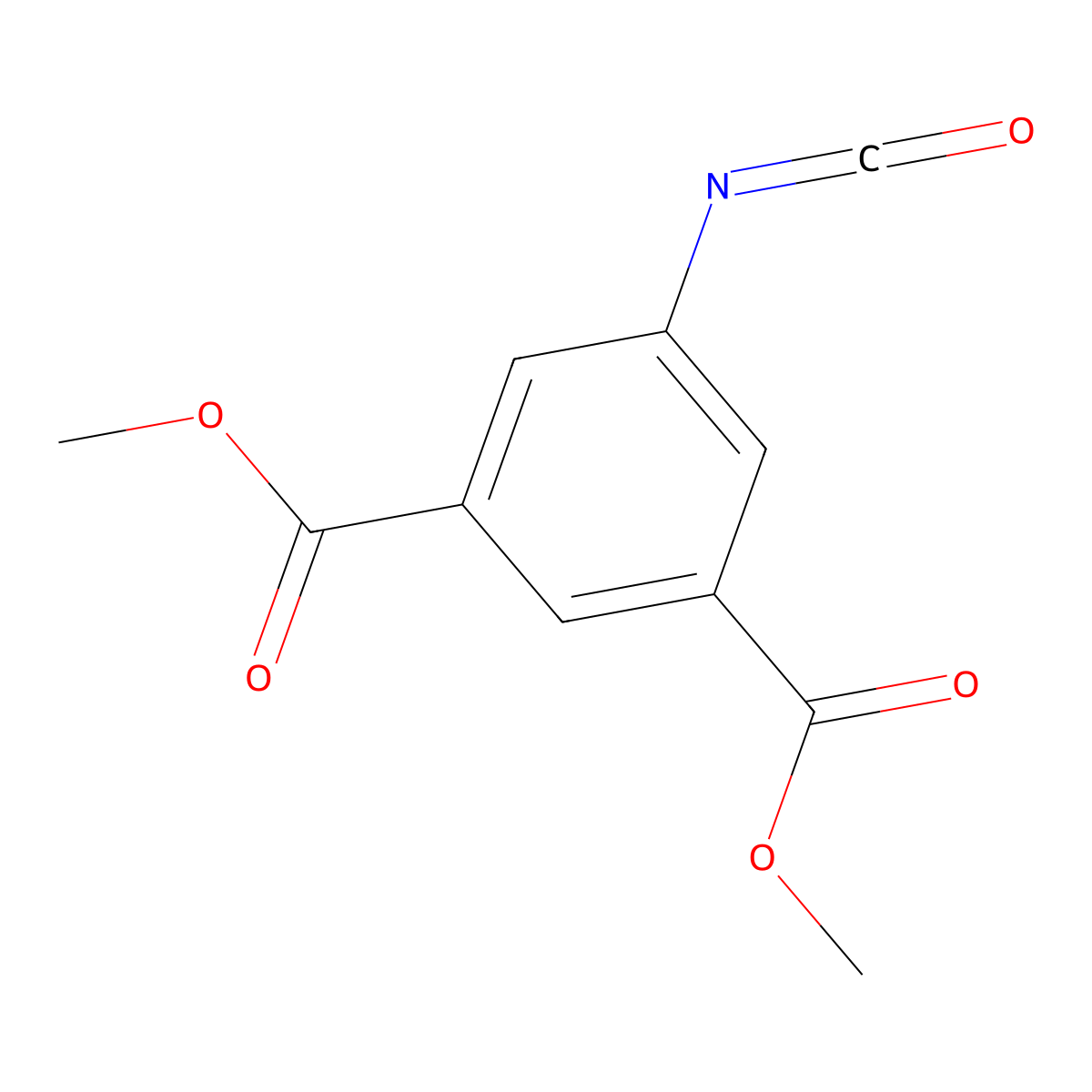 Dimethyl 5-isocyanatoisophthalate molecular structure, CAS 46828-05-1