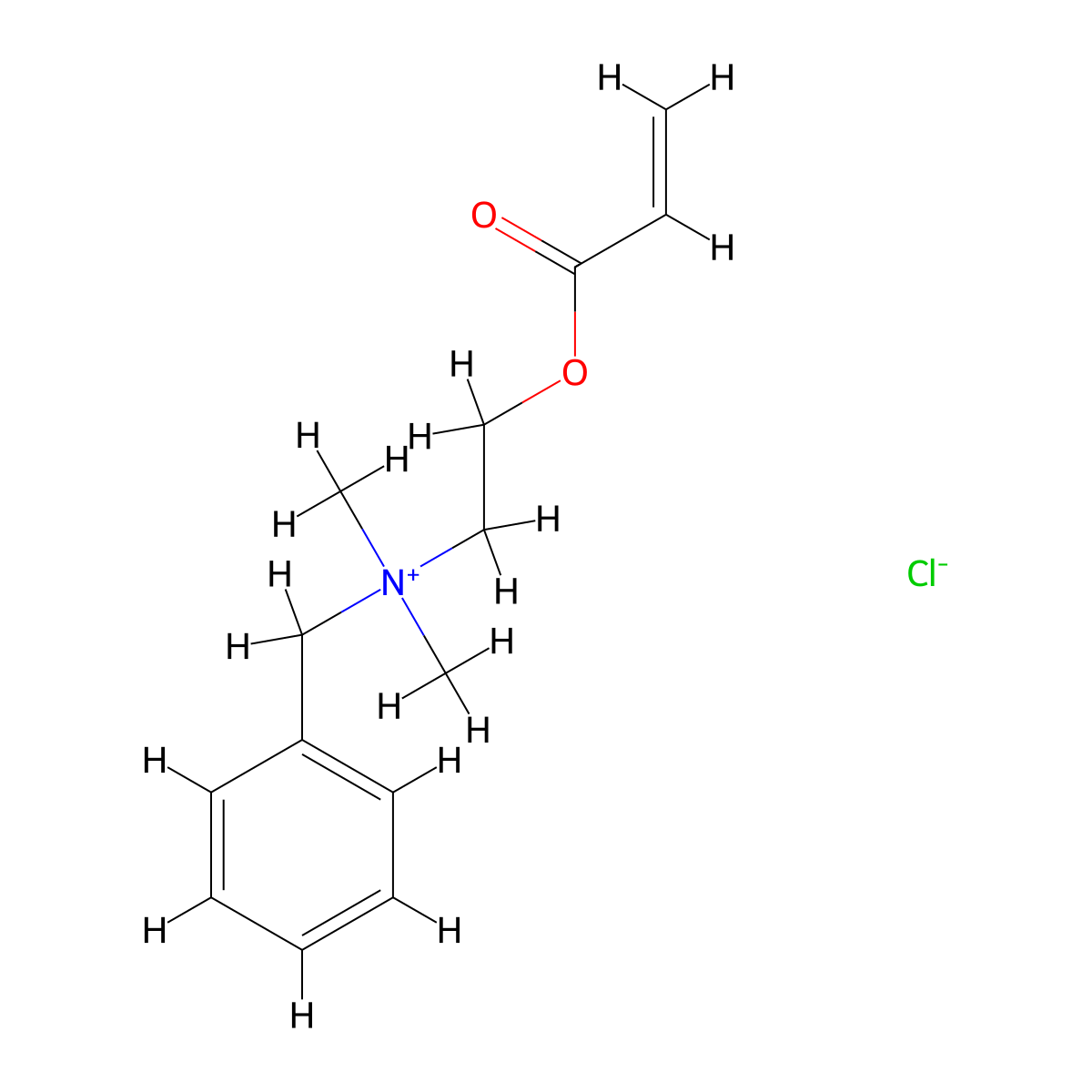 Dimethylaminoethyl acrylate benzyl chloride molecular structure, CAS 46830-22-2