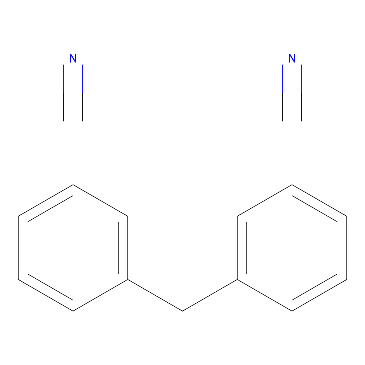3,3'-Methylenedibenzonitrile molecular structure, CAS 46833-85-6