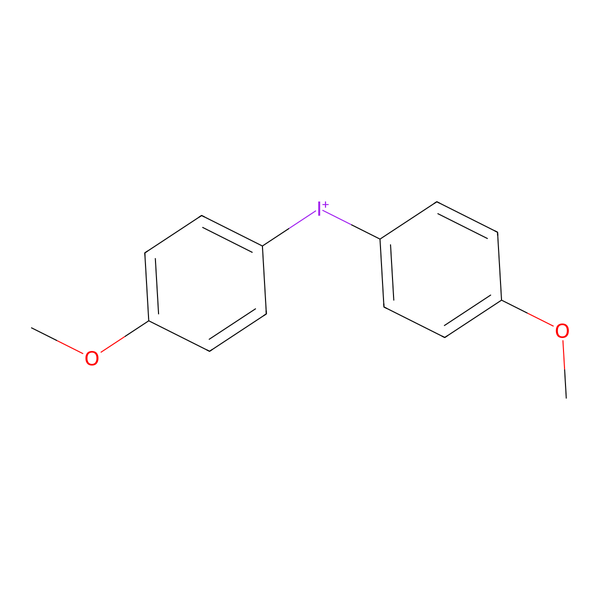 Bis(4-methoxyphenyl)iodanium molecular structure, CAS 46835-94-3