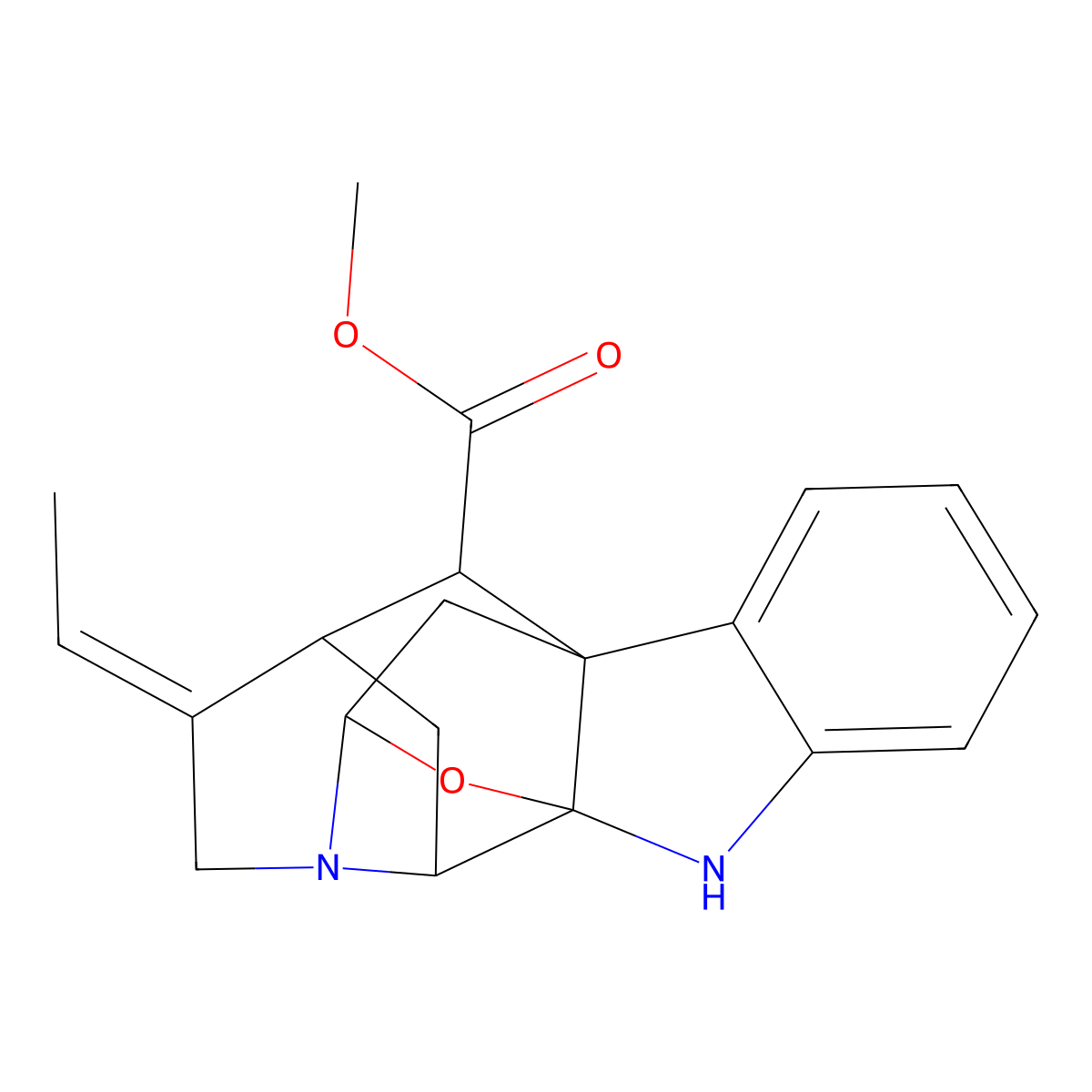 Picrinine molecular structure, CAS 4684-32-6