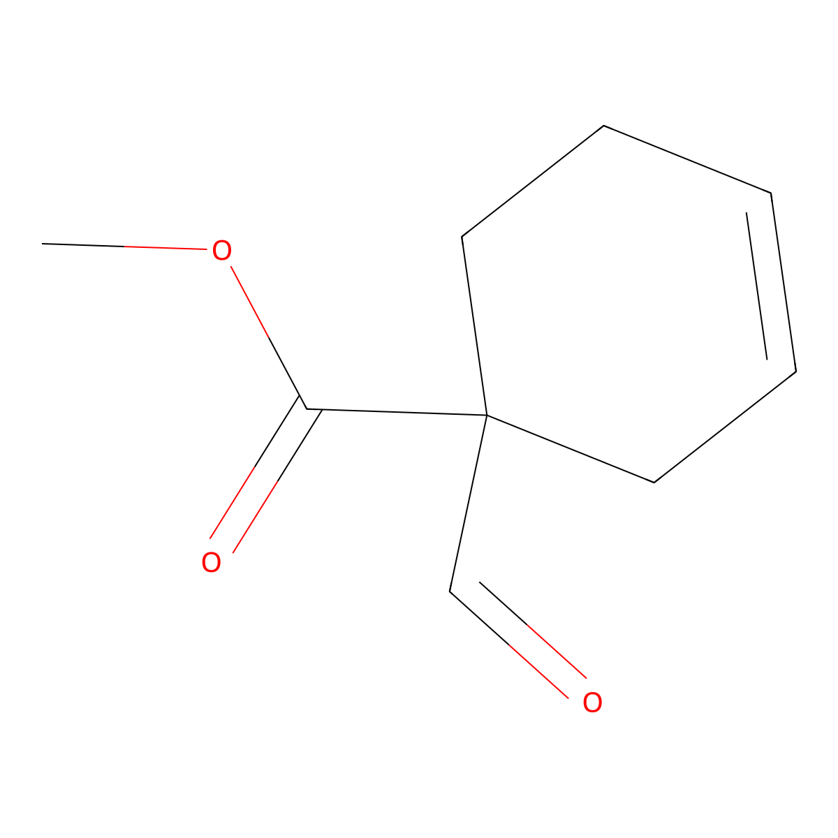 Methyl 1-formylcyclohex-3-ene-1-carboxylate molecular structure, CAS 4684-34-8
