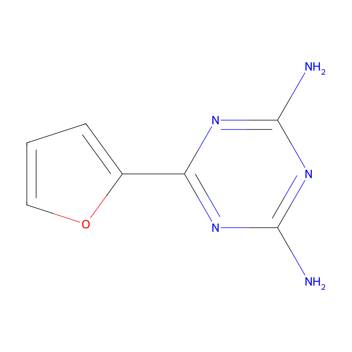 6-(2-Furanyl)-1,3,5-triazine-2,4-diamine molecular structure, CAS 4685-18-1