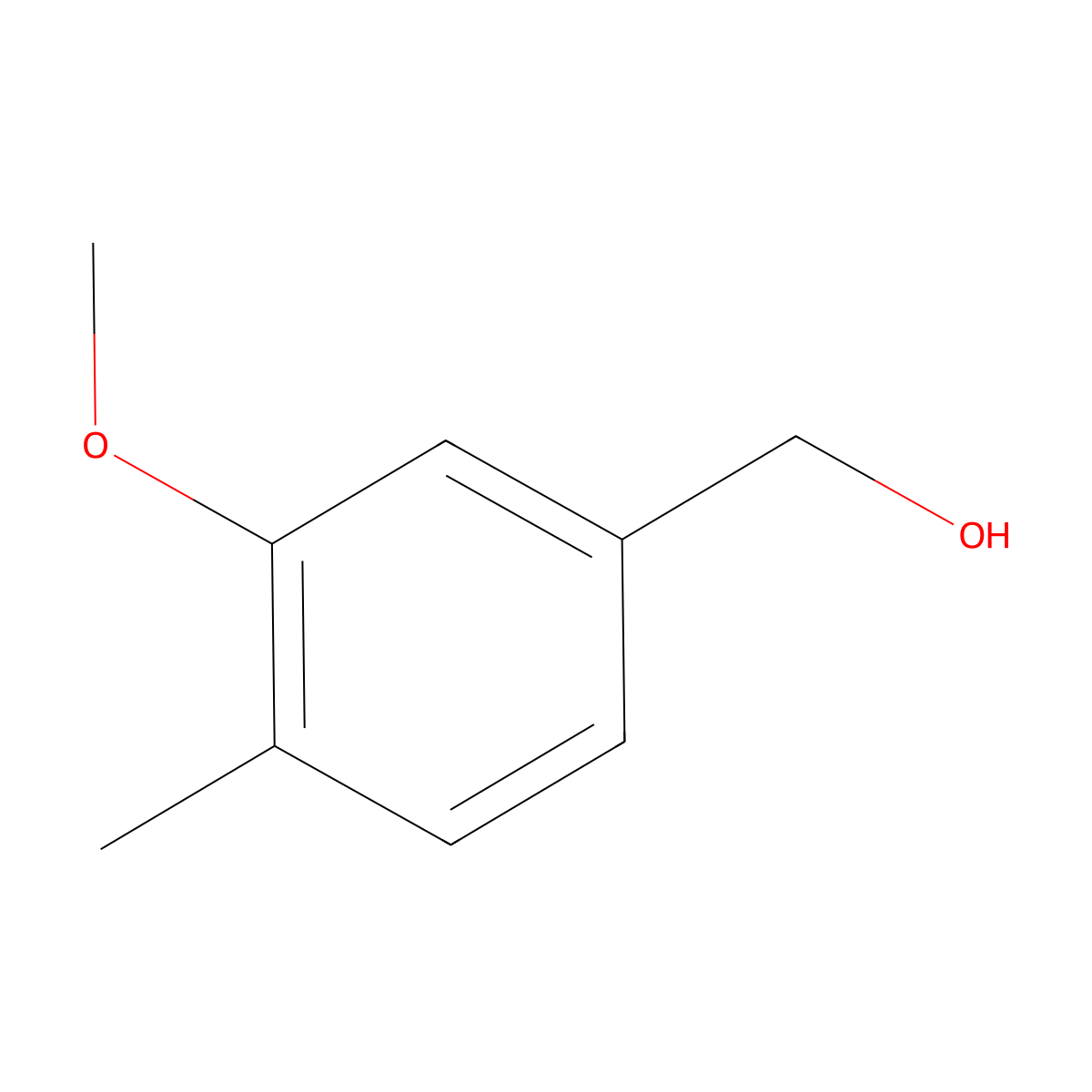 (3-Methoxy-4-methylphenyl)methanol molecular structure, CAS 4685-50-1