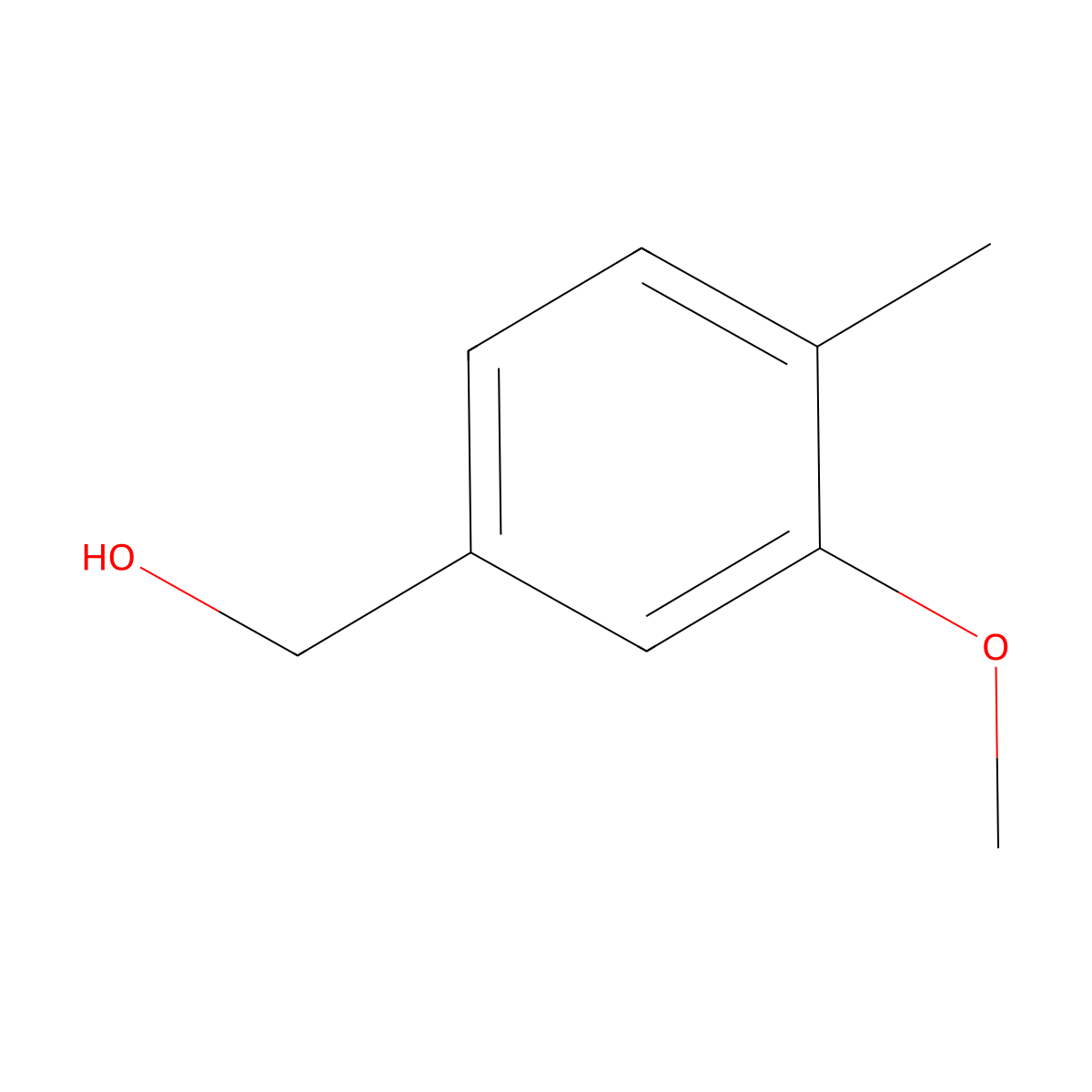 (3-Methoxy-4-methylphenyl)methanol molecular structure, CAS 4685-50-1