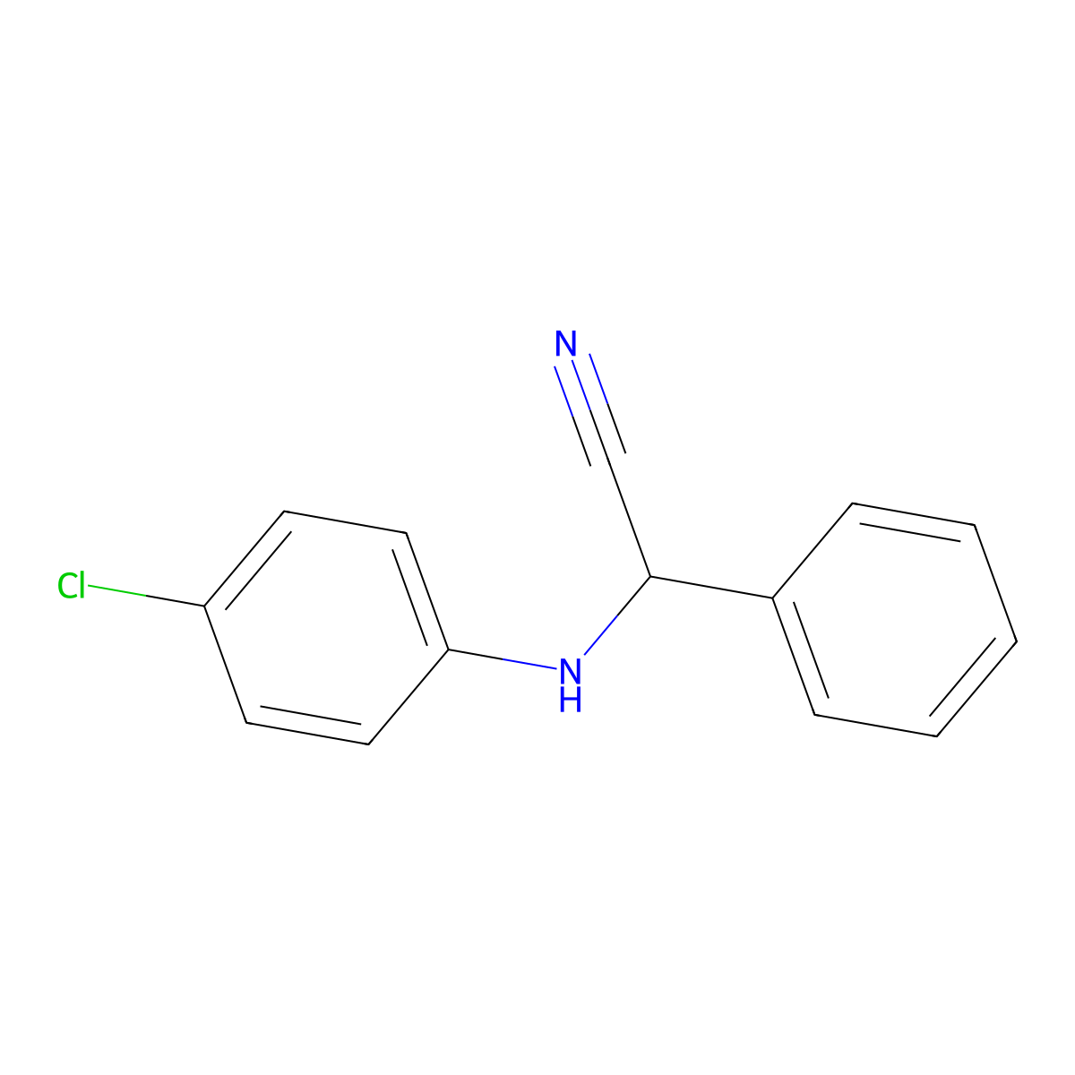 Acetonitrile, (p-chloroanilino)phenyl- molecular structure, CAS 4686-05-9