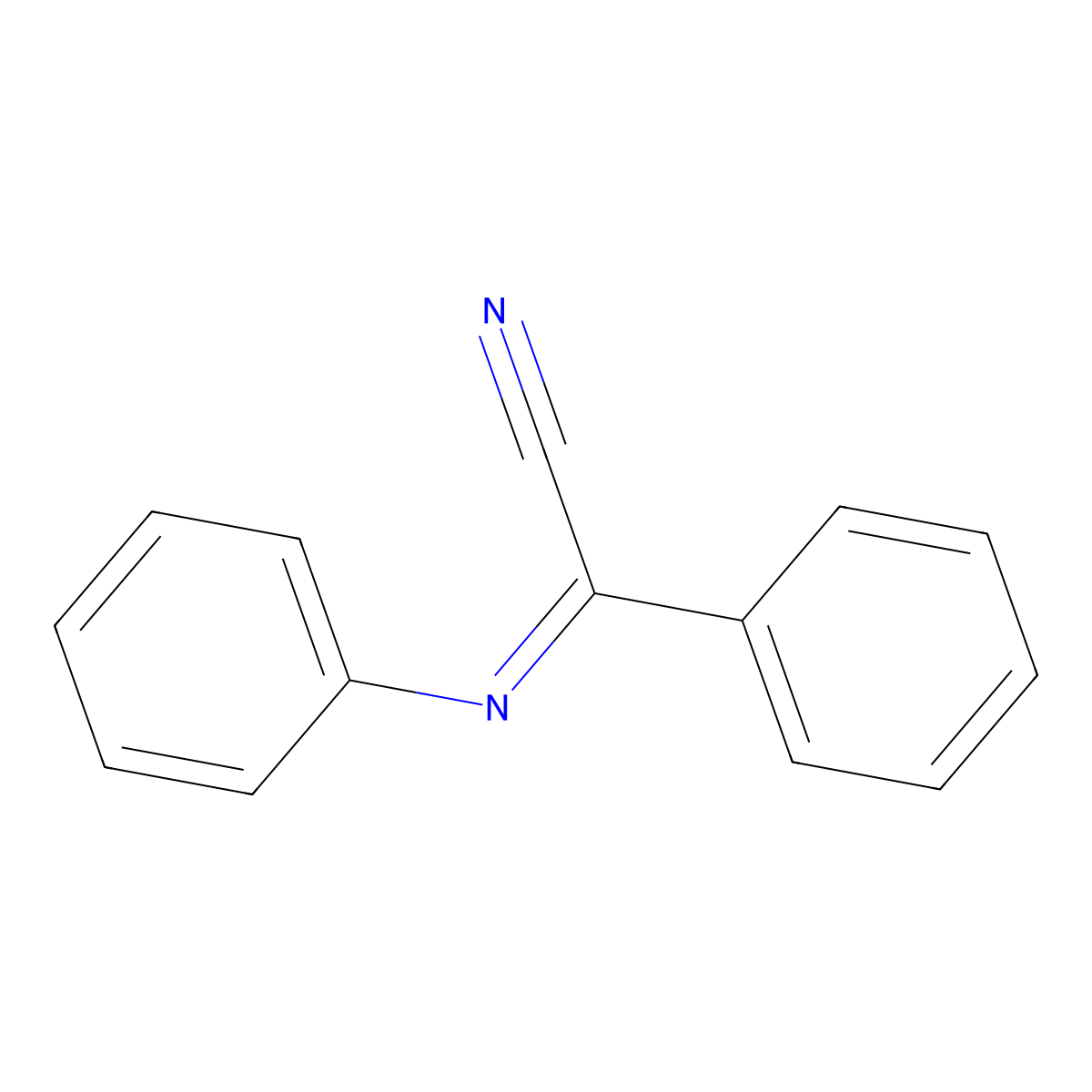 N-Phenylbenzimidoyl cyanide molecular structure, CAS 4686-14-0