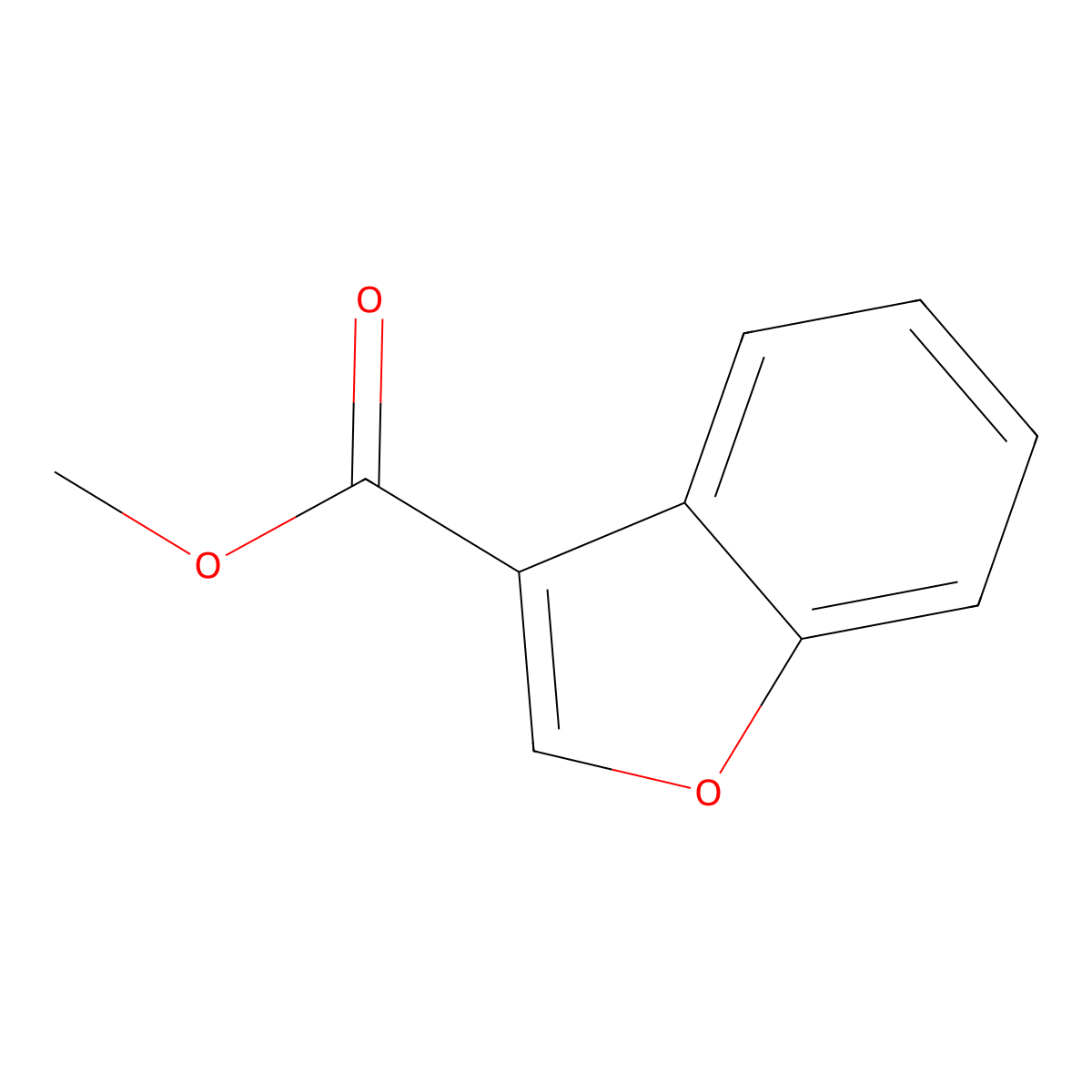 3-Benzofurancarboxylic acid, methyl ester molecular structure, CAS 4687-24-5