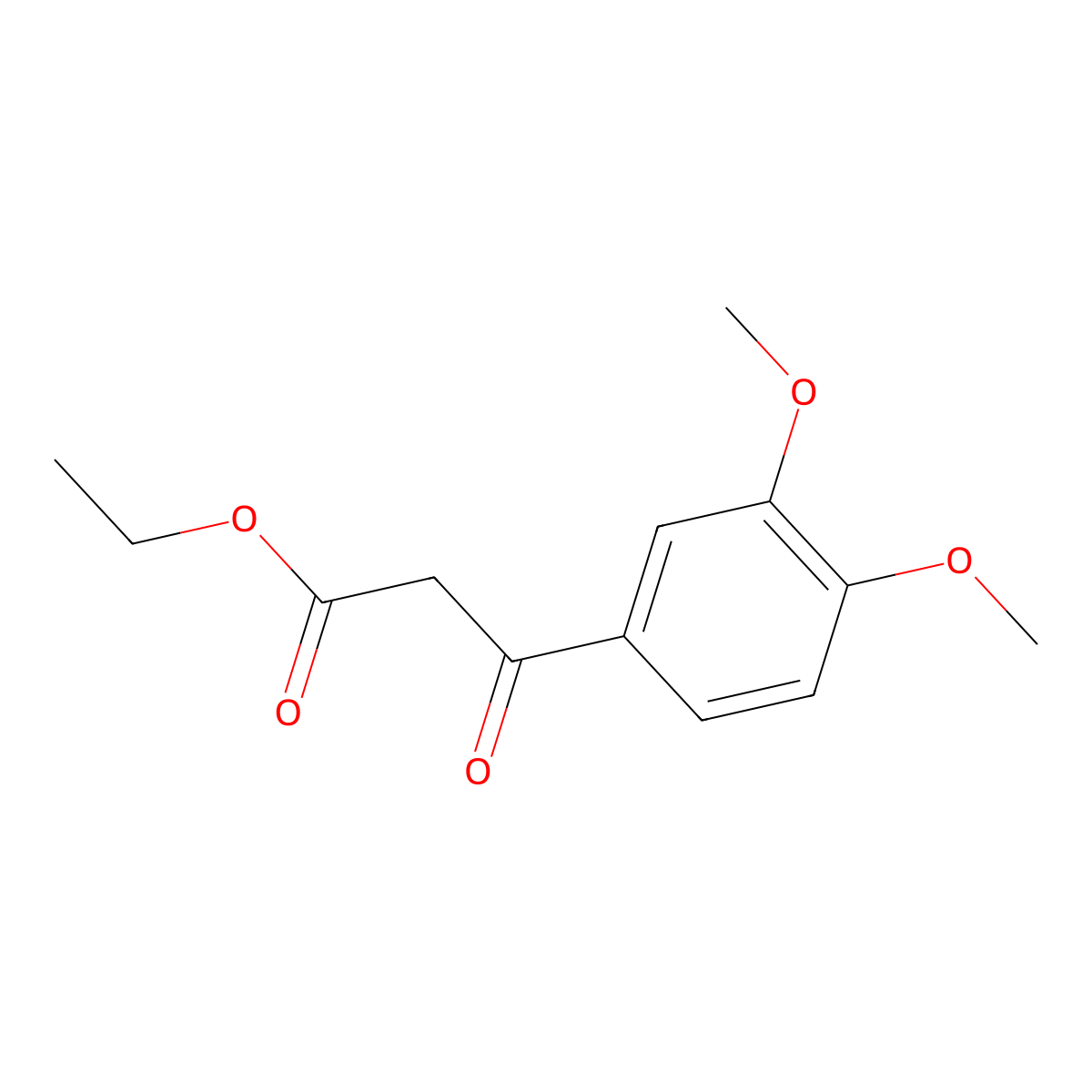 Ethyl 3,4-dimethoxybenzoylacetate molecular structure, CAS 4687-37-0