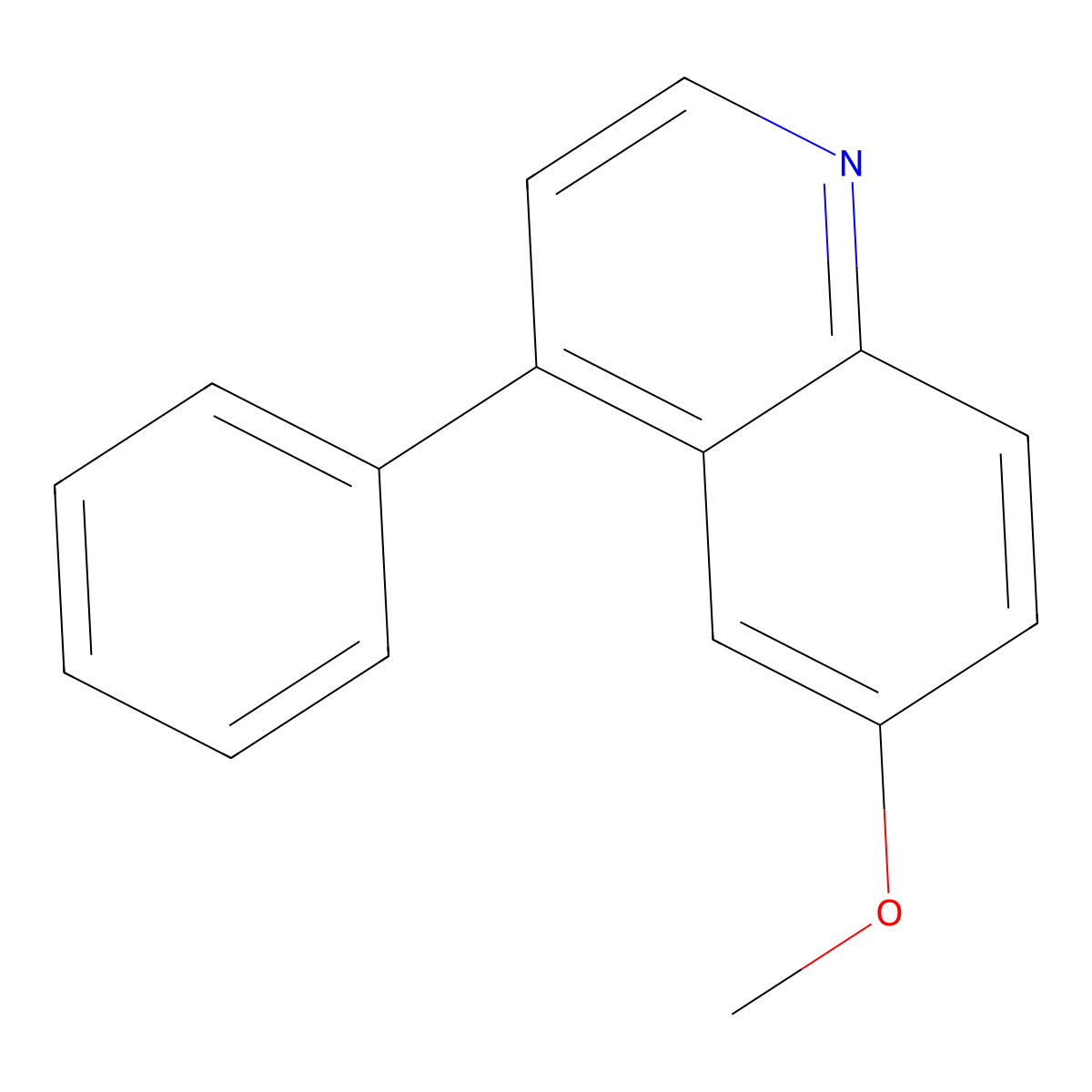 6-Methoxy-4-phenylquinoline molecular structure, CAS 46870-92-2
