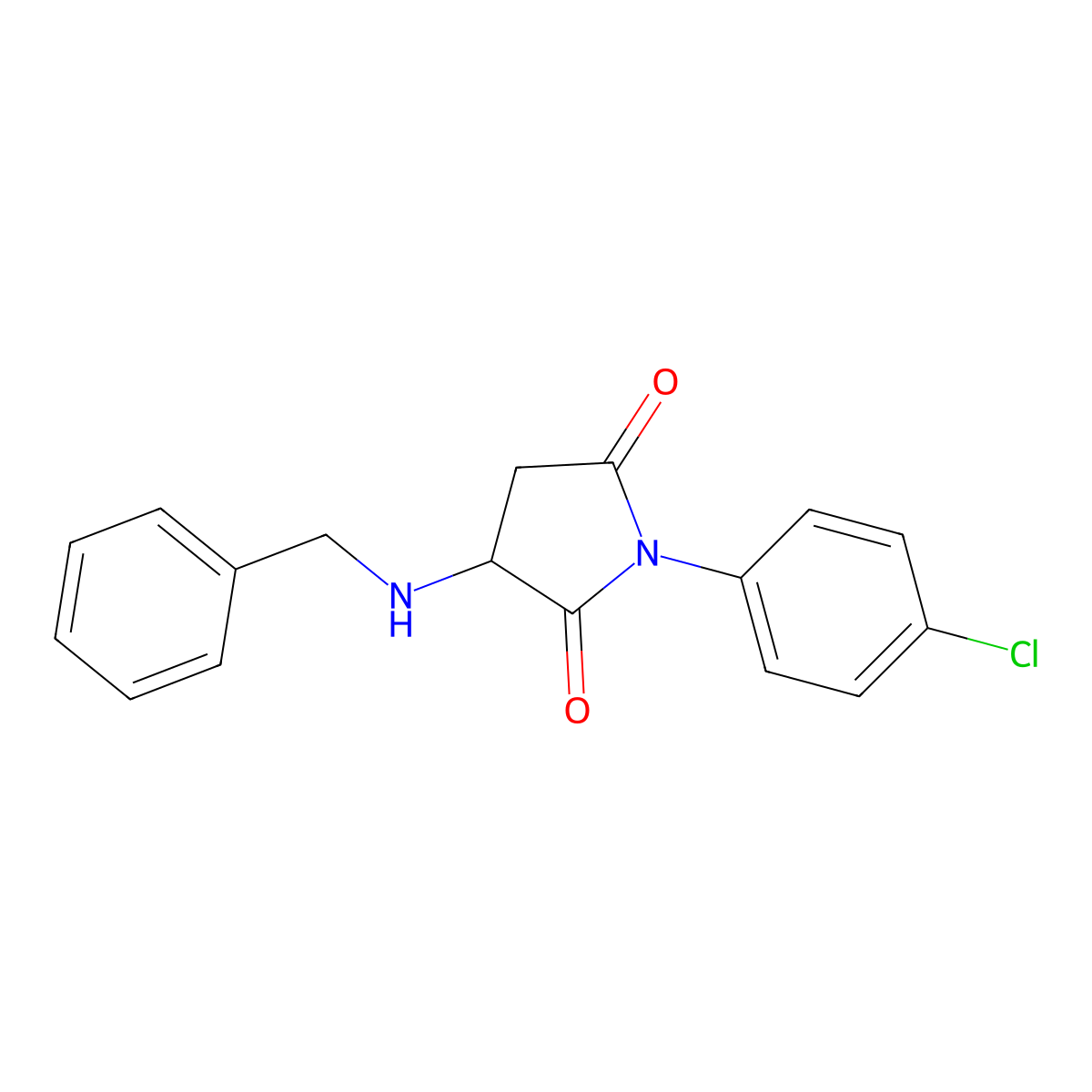 3-(Benzylamino)-1-(4-chlorophenyl)pyrrolidine-2,5-dione molecular structure, CAS 468714-46-7