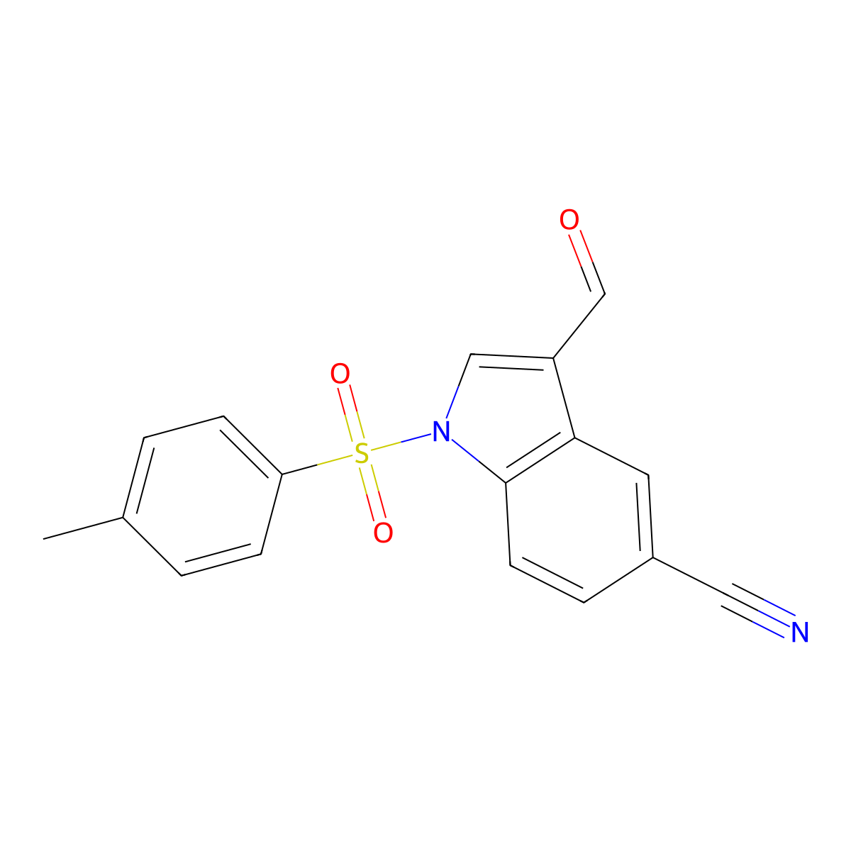 3-Formyl-1-tosyl-1h-indole-5-carbonitrile molecular structure, CAS 468717-73-9