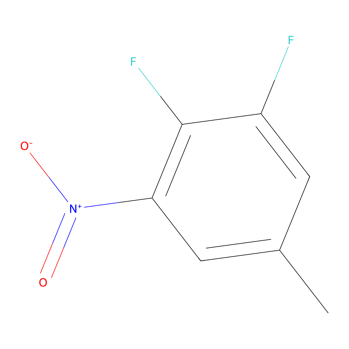 1,2-Difluoro-5-methyl-3-nitrobenzene molecular structure, CAS 468718-05-0