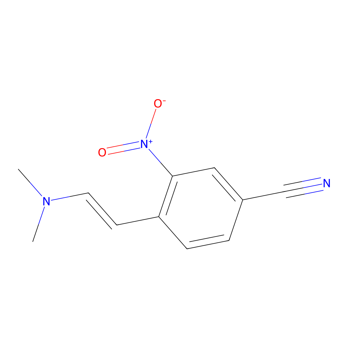 4-[2-(Dimethylamino)ethenyl]-3-nitrobenzonitrile molecular structure, CAS 468718-25-4