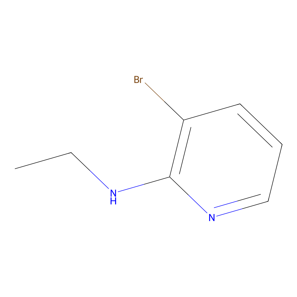 3-Bromo-N-ethylpyridin-2-amine molecular structure, CAS 468718-55-0
