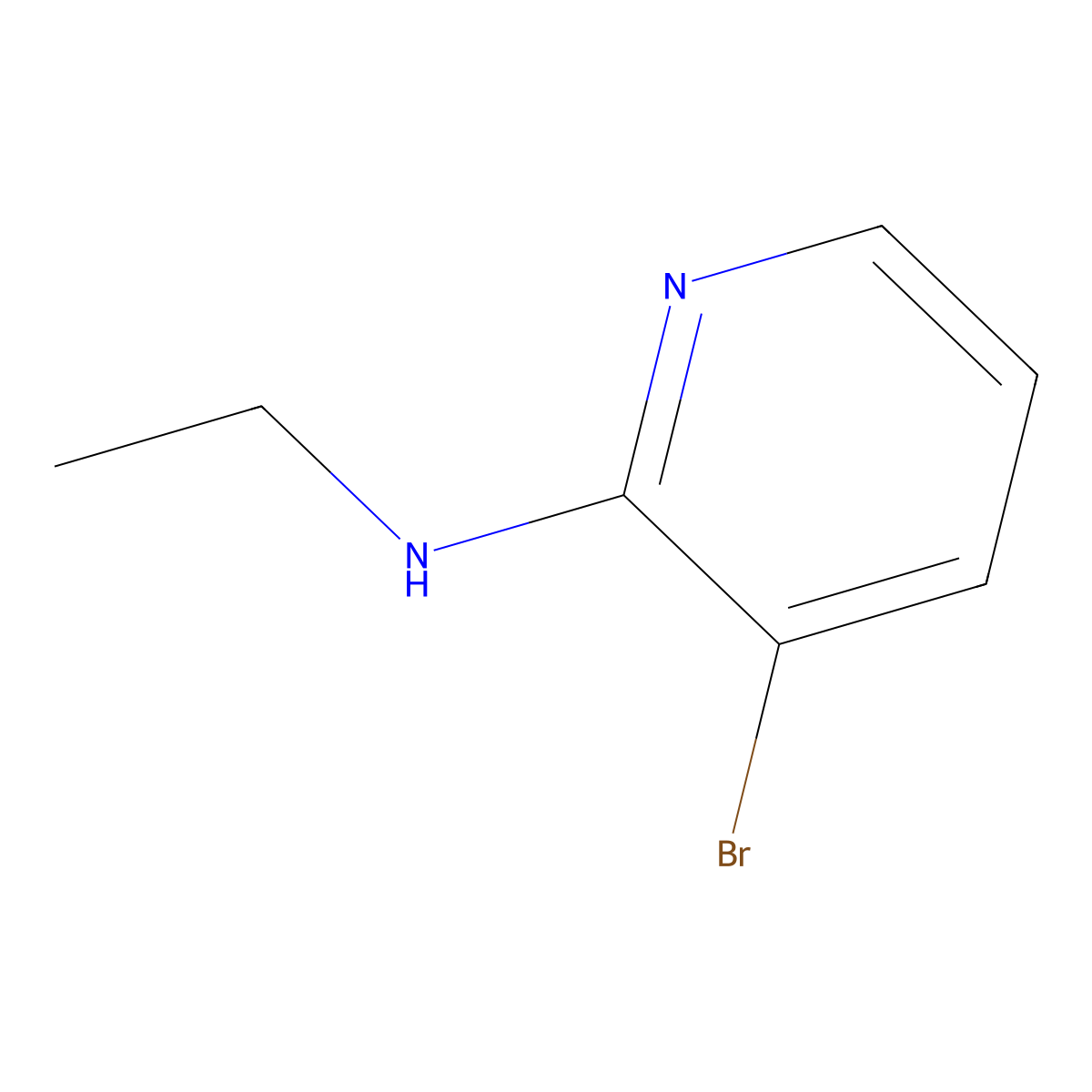 3-Bromo-N-ethylpyridin-2-amine molecular structure, CAS 468718-55-0