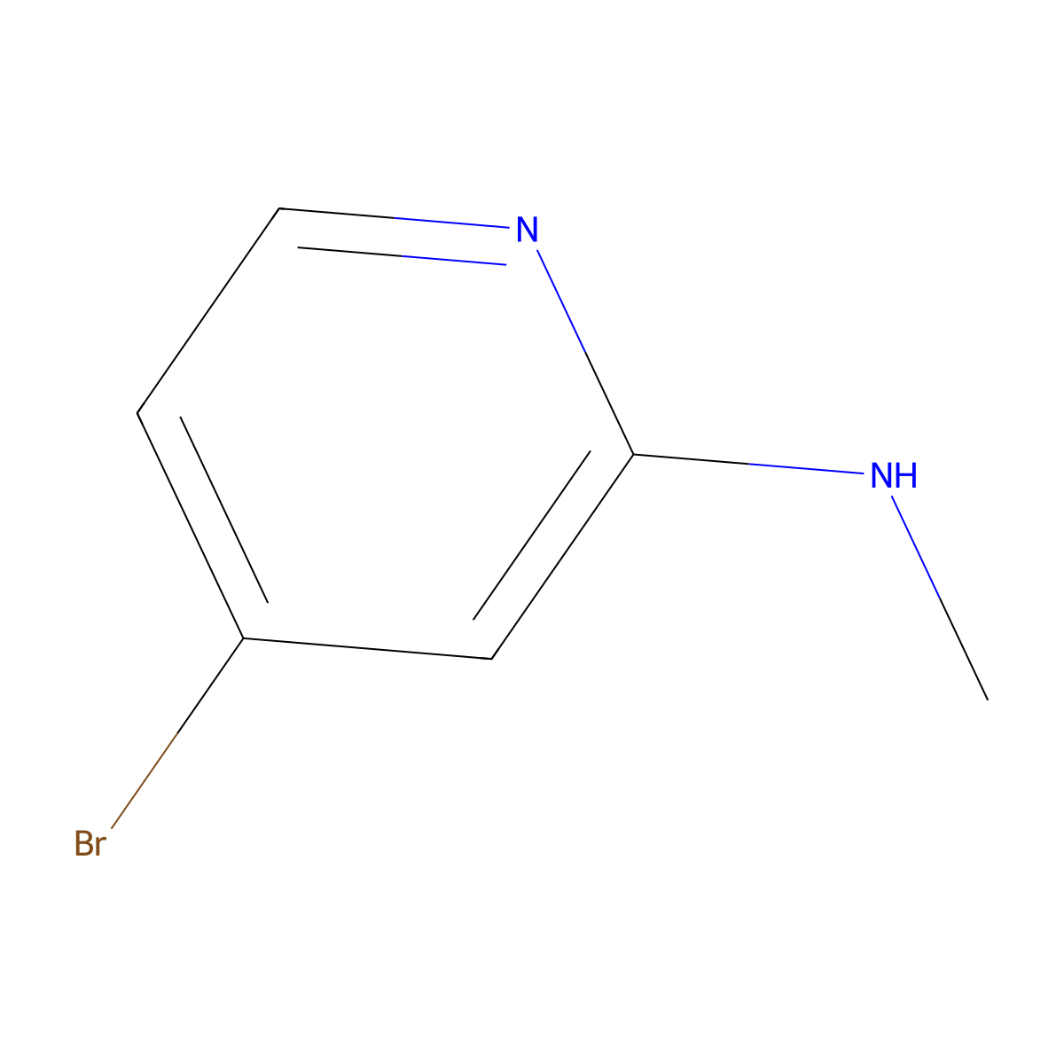 4-Bromo-N-methylpyridin-2-amine molecular structure, CAS 468718-65-2