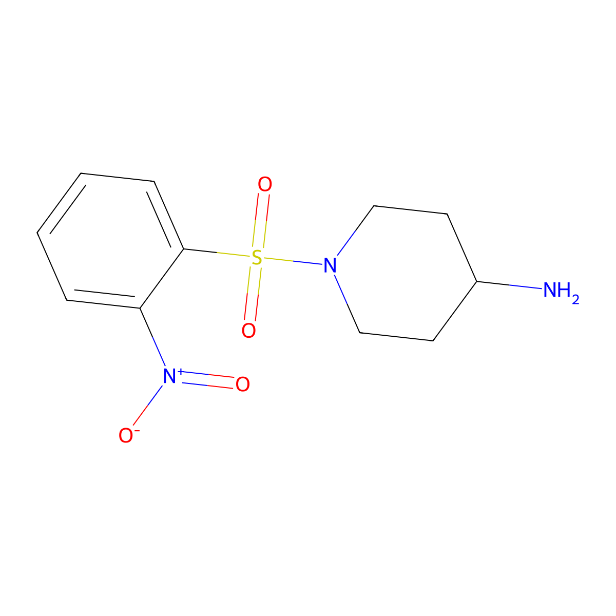 1-(2-Nitro-benzenesulfonyl)-piperidin-4-ylamine molecular structure, CAS 468720-15-2