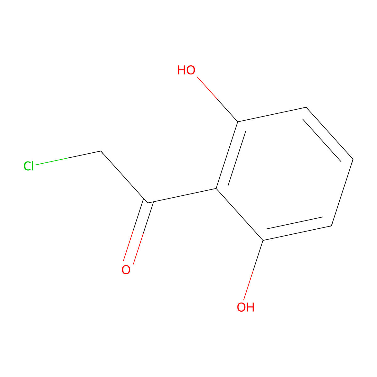 2-Chloro-1-(2,6-dihydroxyphenyl)ethanone molecular structure, CAS 468721-10-0