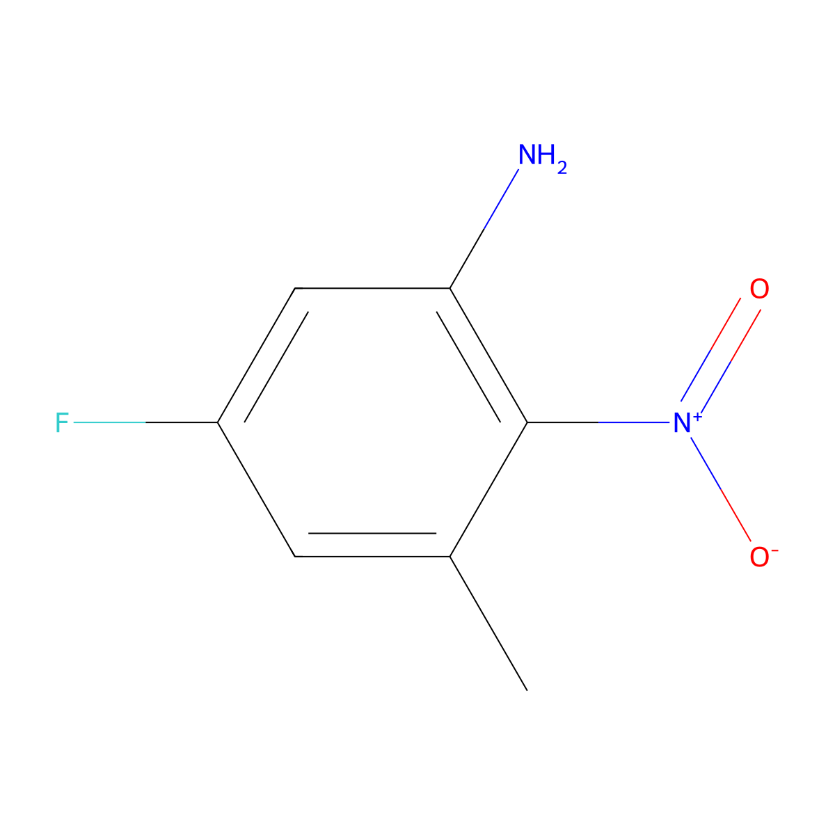 5-Fluoro-3-methyl-2-nitroaniline molecular structure, CAS 468741-19-7