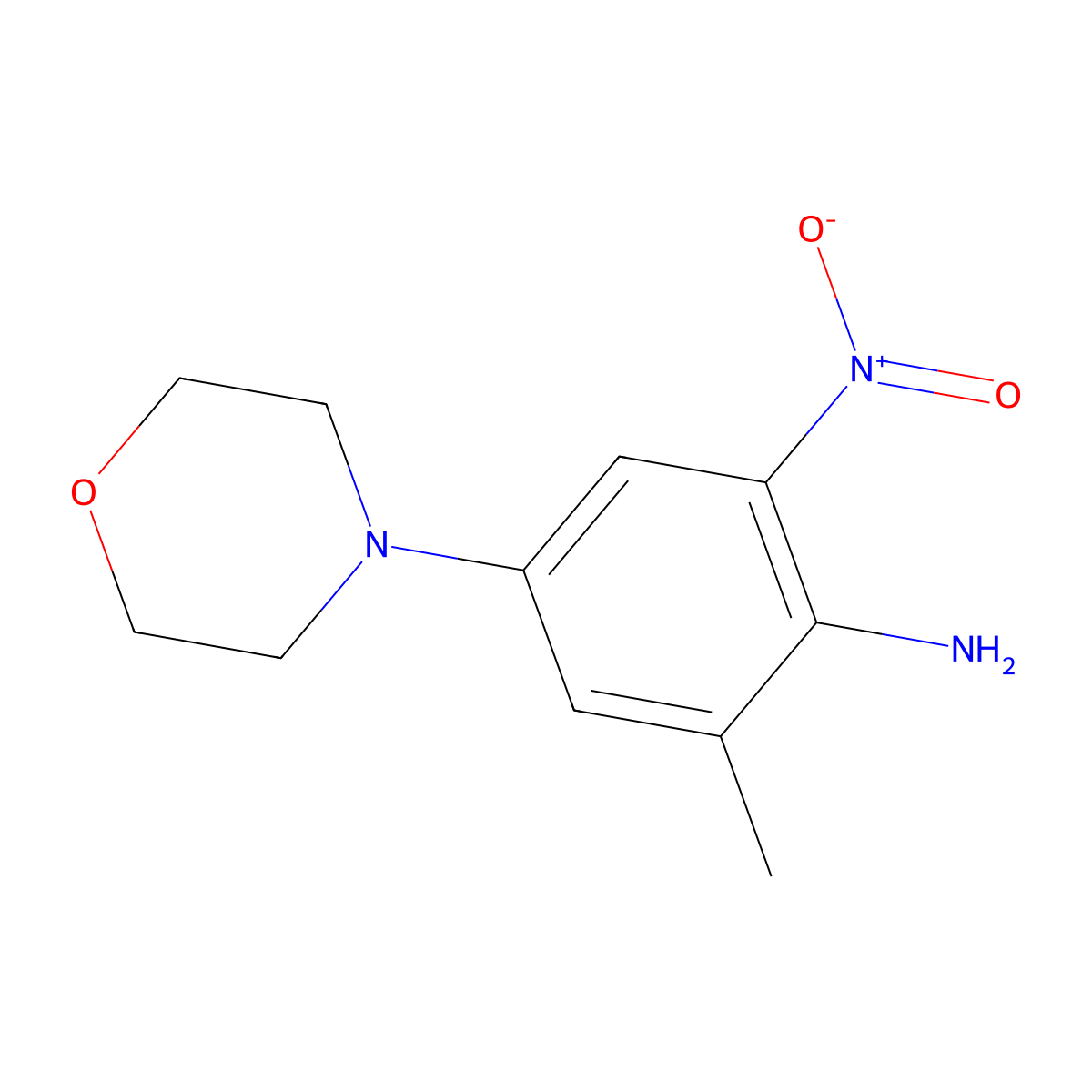 2-Methyl-4-morpholino-6-nitroaniline molecular structure, CAS 468741-20-0